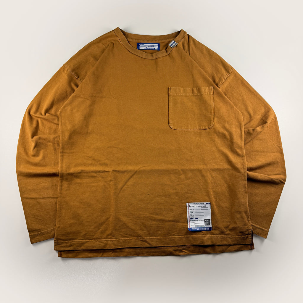 Maison Mihara Yasuhiro Heavy L/S Orange Tee (M-L)