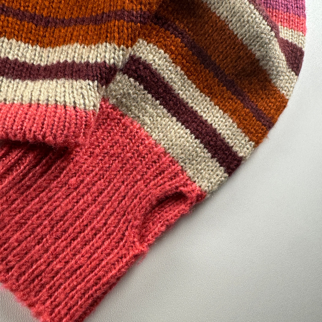 Hotter Than Hell Striped Cropped Knit Sweater (One Size)
