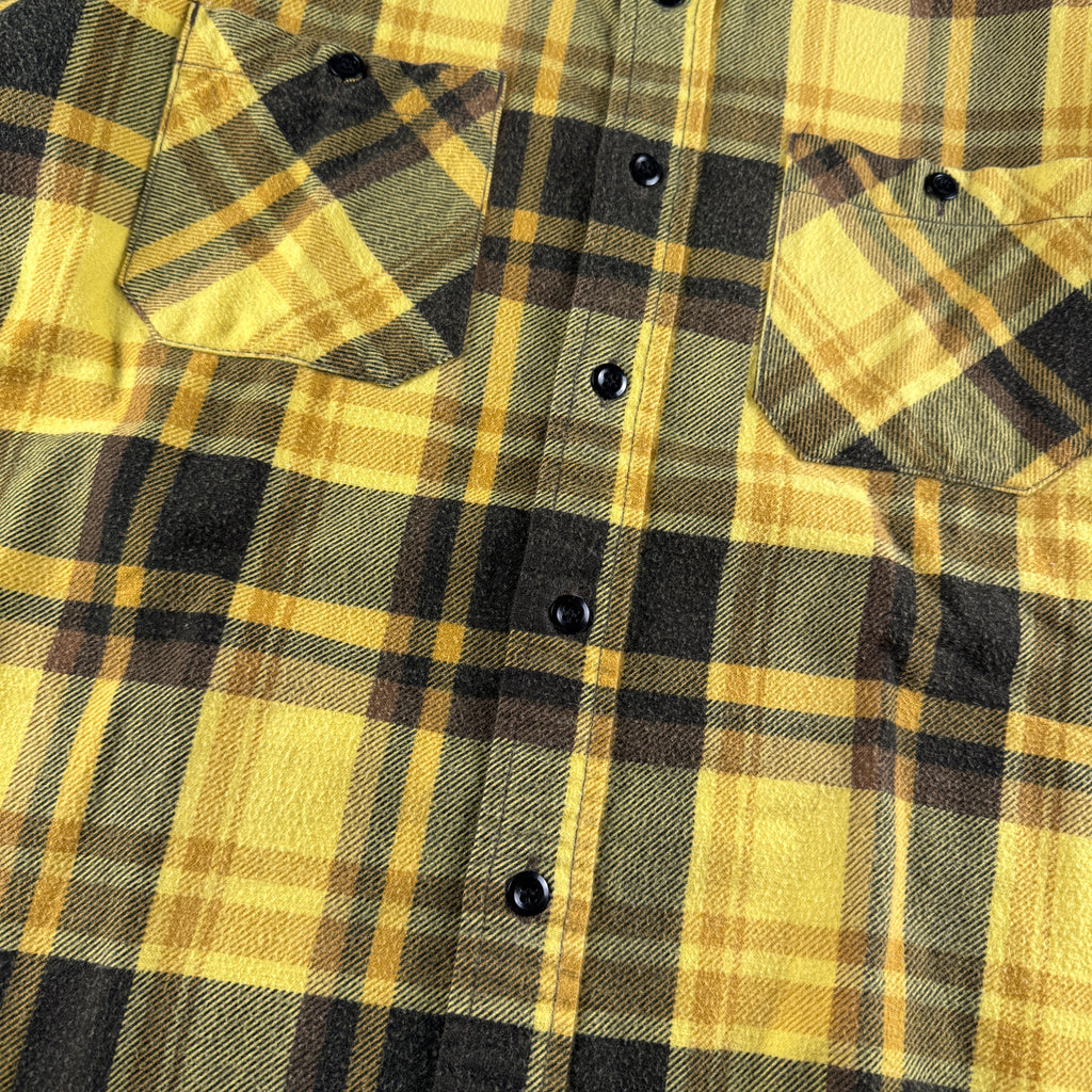 BAPE Yellow Plaid Flannel Shirt (M)