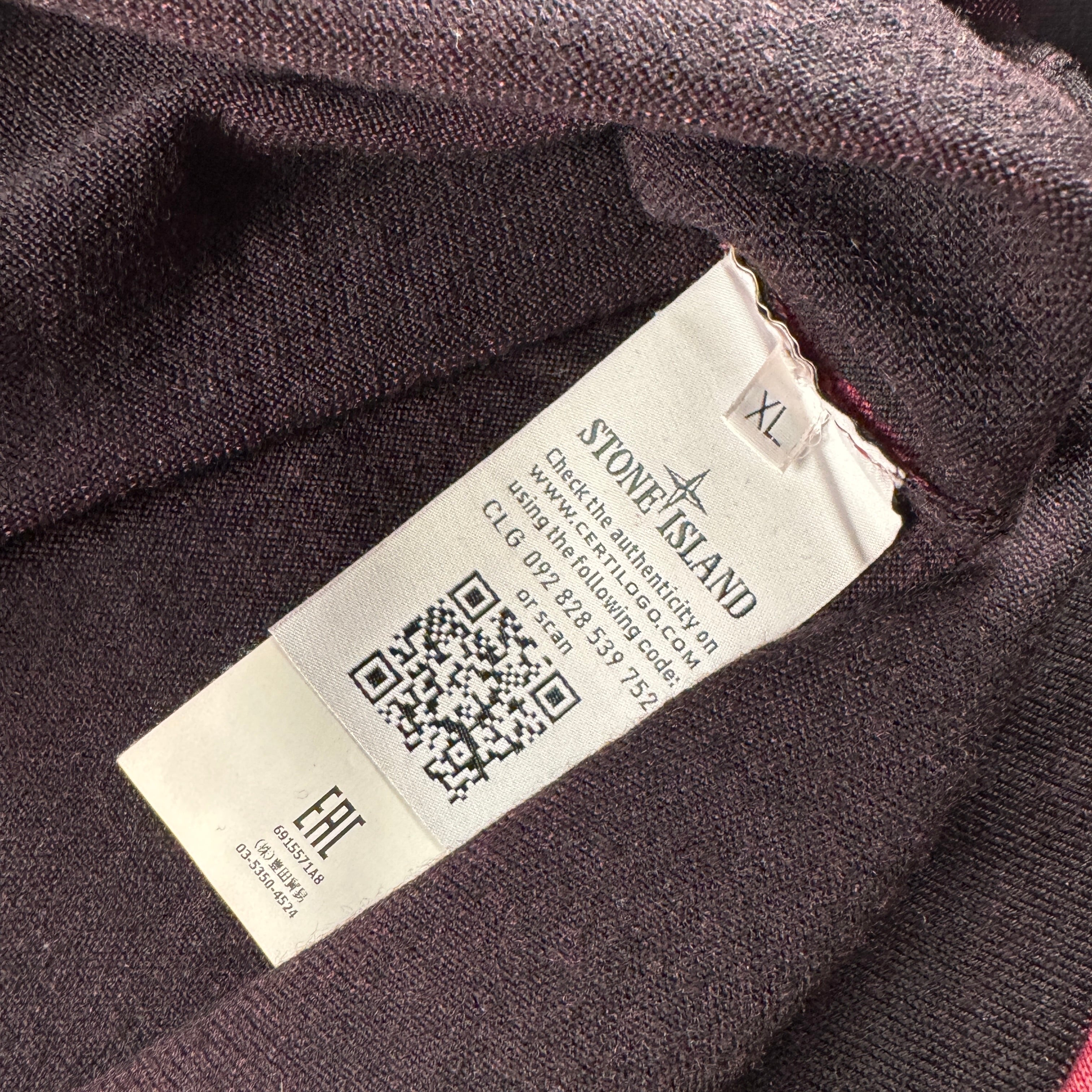 Stone Island Bordeaux Knitted Sweater (XL)