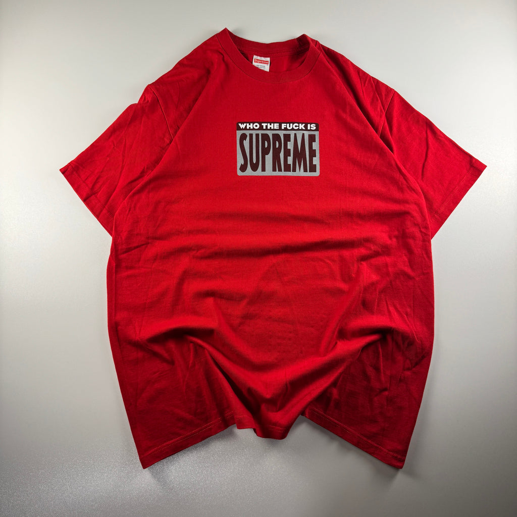 Supreme Who The Fuck Is Supreme Red Tee (L)