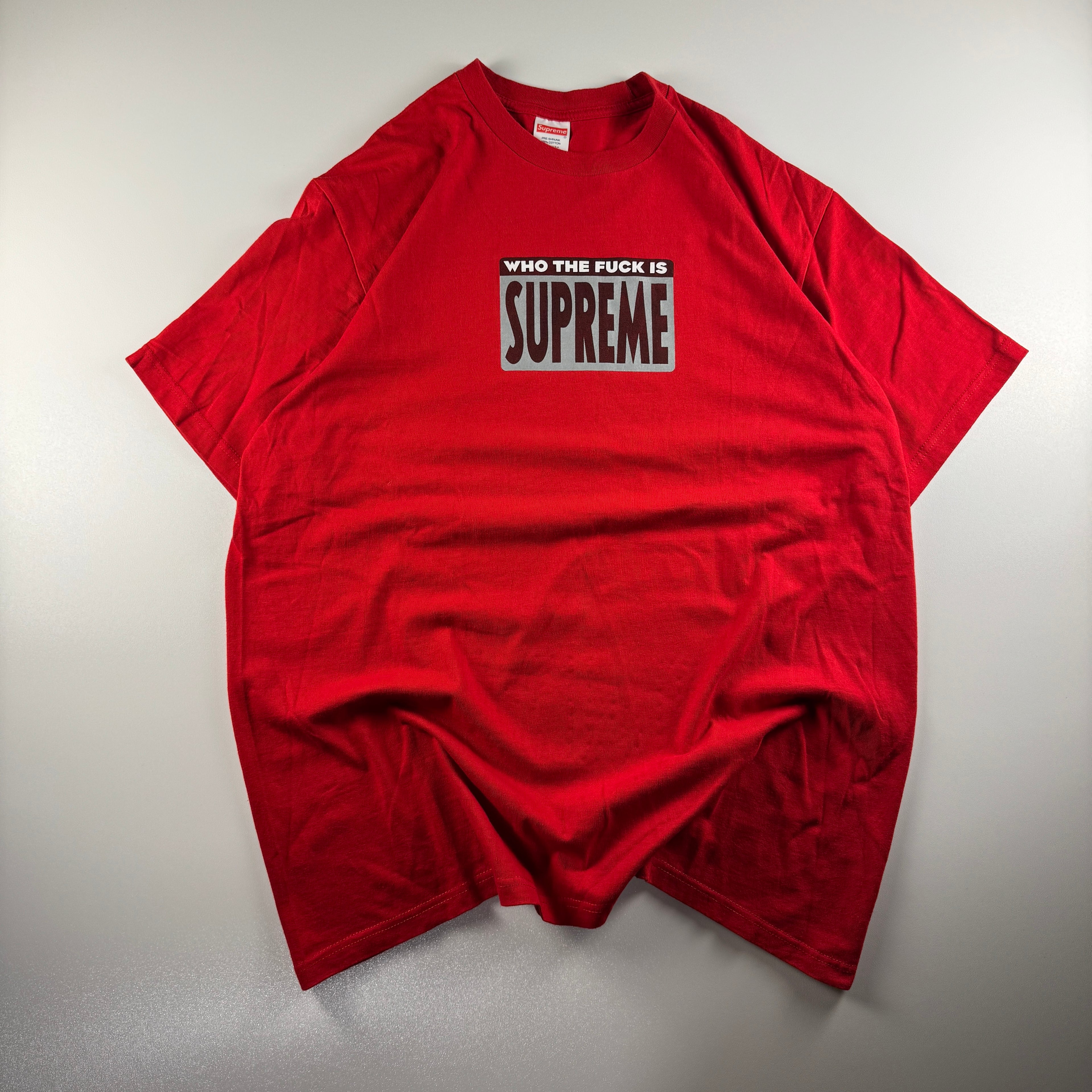 Supreme Who The Fuck Is Supreme Red Tee (L)