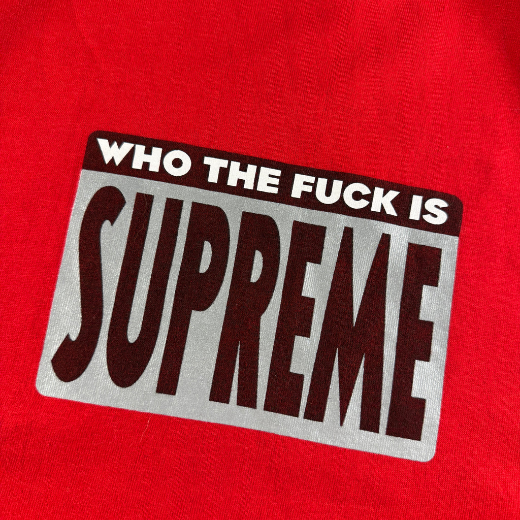 Supreme Who The Fuck Is Supreme Red Tee (L)