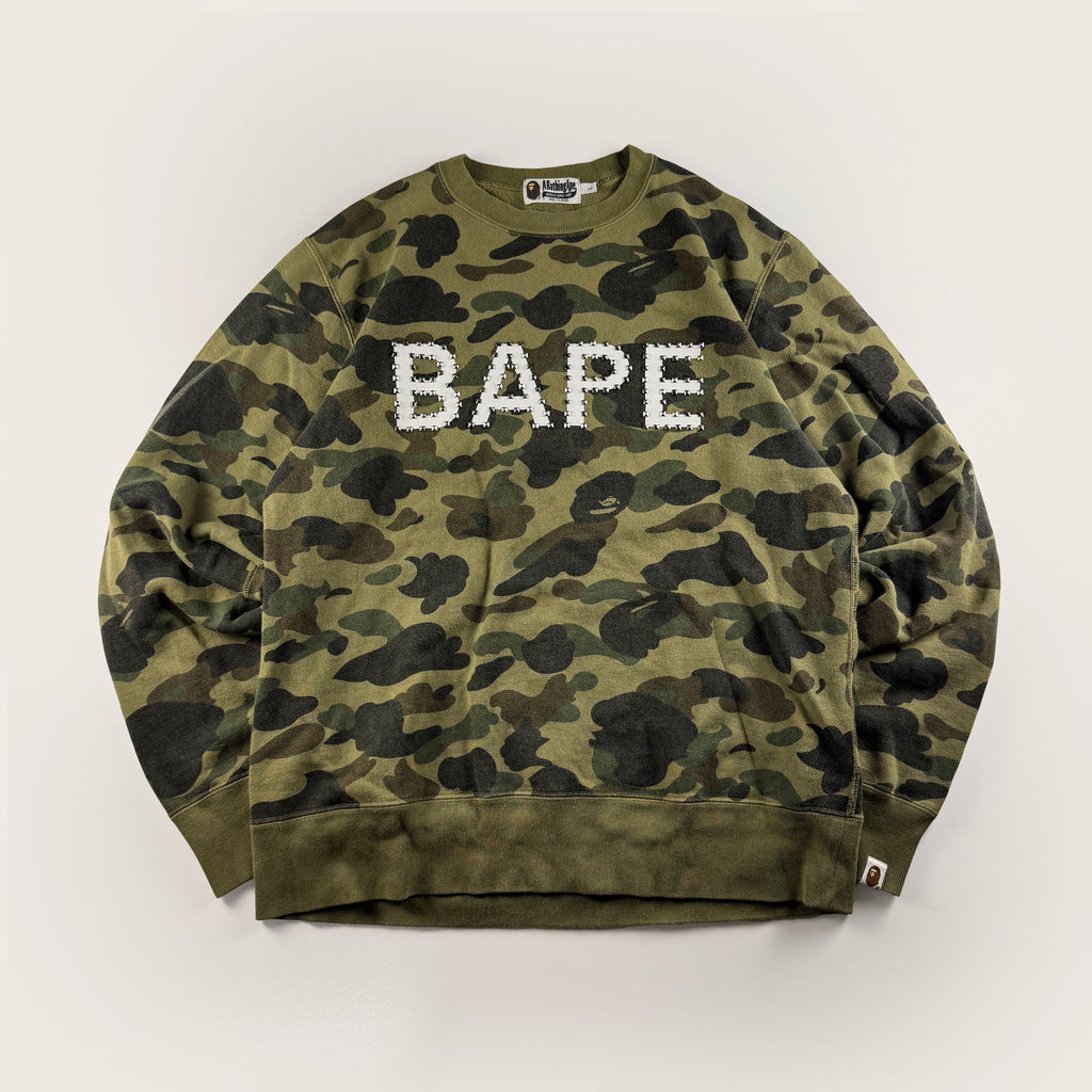 BAPE Color Camo Crystal Stone Sweater (L)