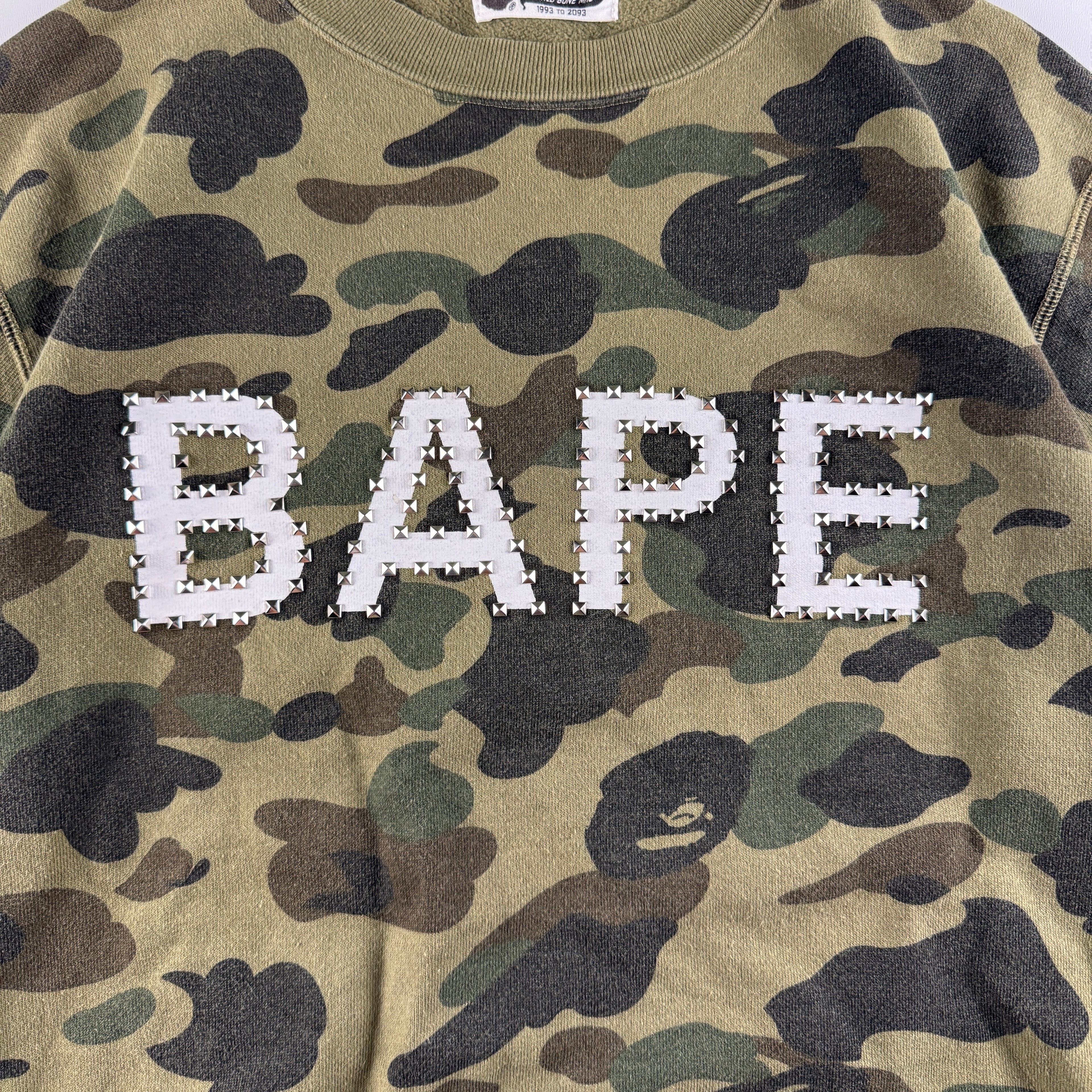 BAPE Color Camo Crystal Stone Sweater (L)