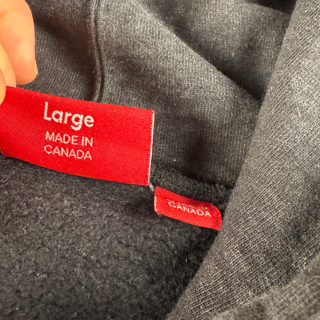 Supreme Paneled Arc Black Hoodie (L)