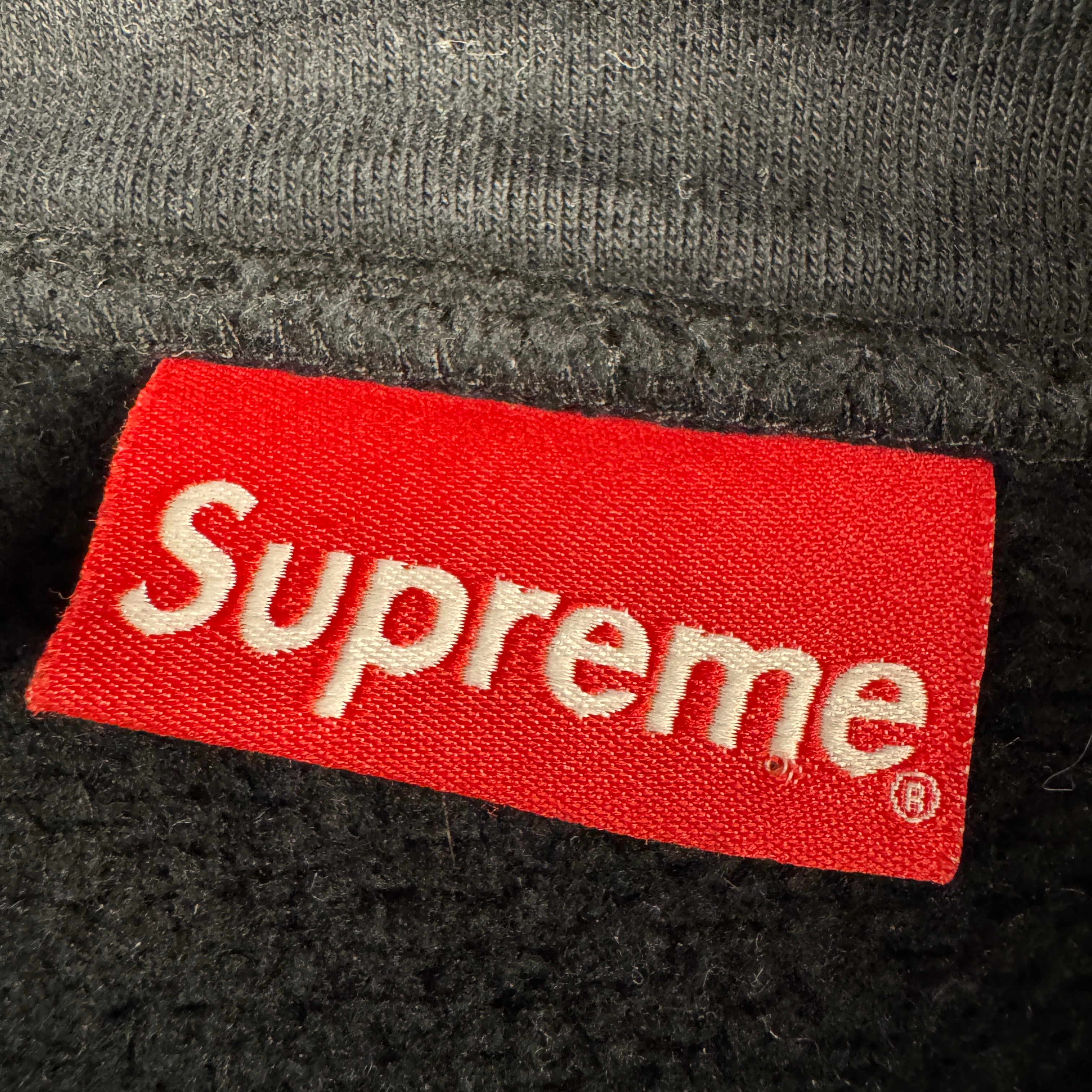 Supreme Piping 1/4 Zip Black Sweater (L)