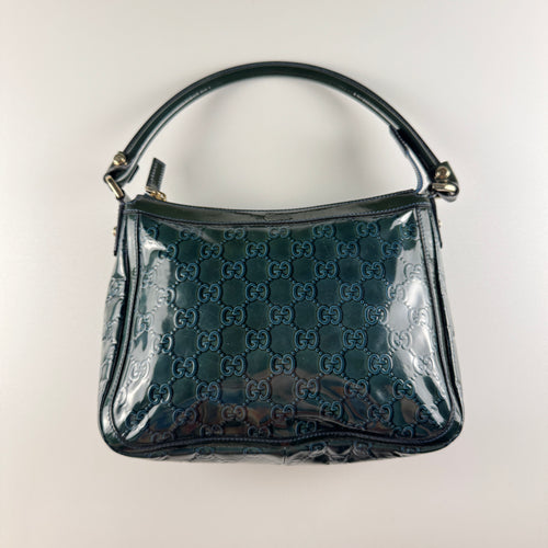 Gucci Pattent Turquoise Leather Bag