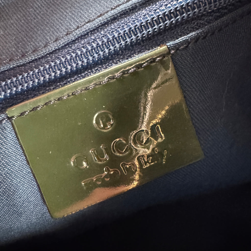 Gucci Pattent Turquoise Leather Bag