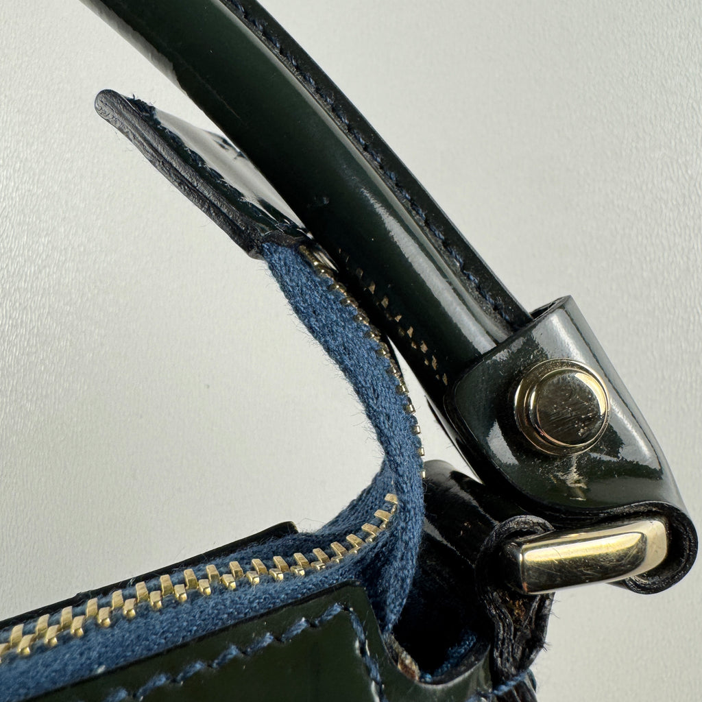 Gucci Pattent Turquoise Leather Bag