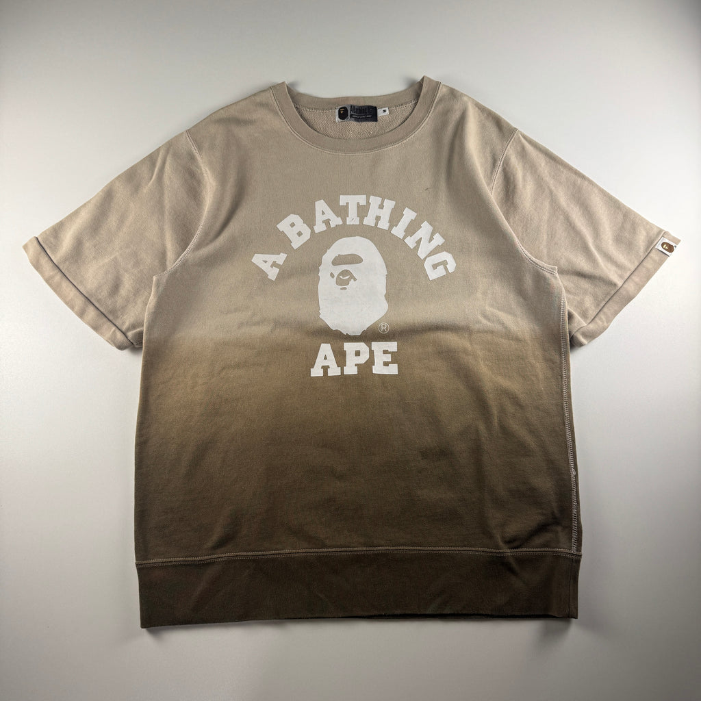 BAPE College Heavy Gradient Brown Tee (M)