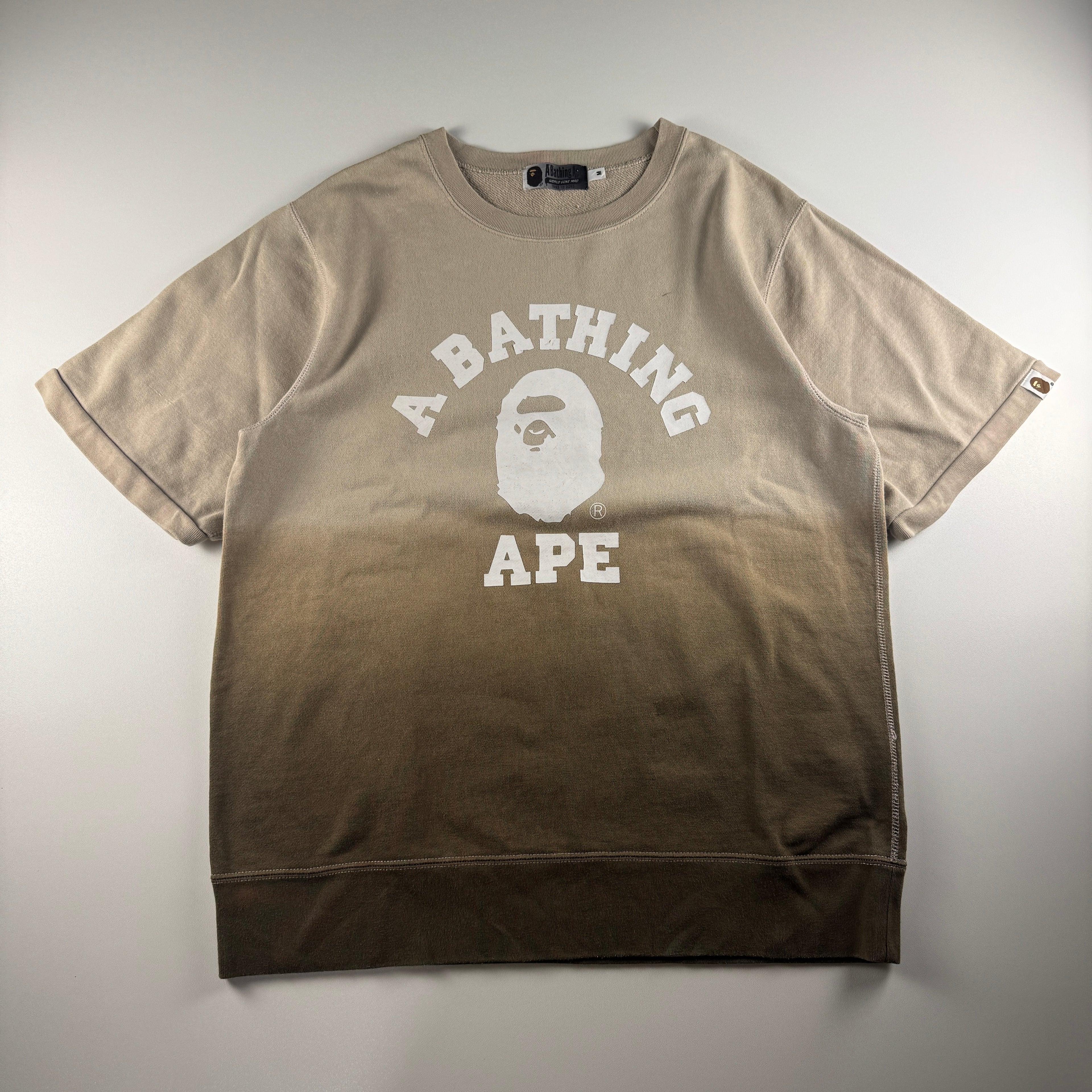 BAPE College Heavy Gradient Brown Tee (M)