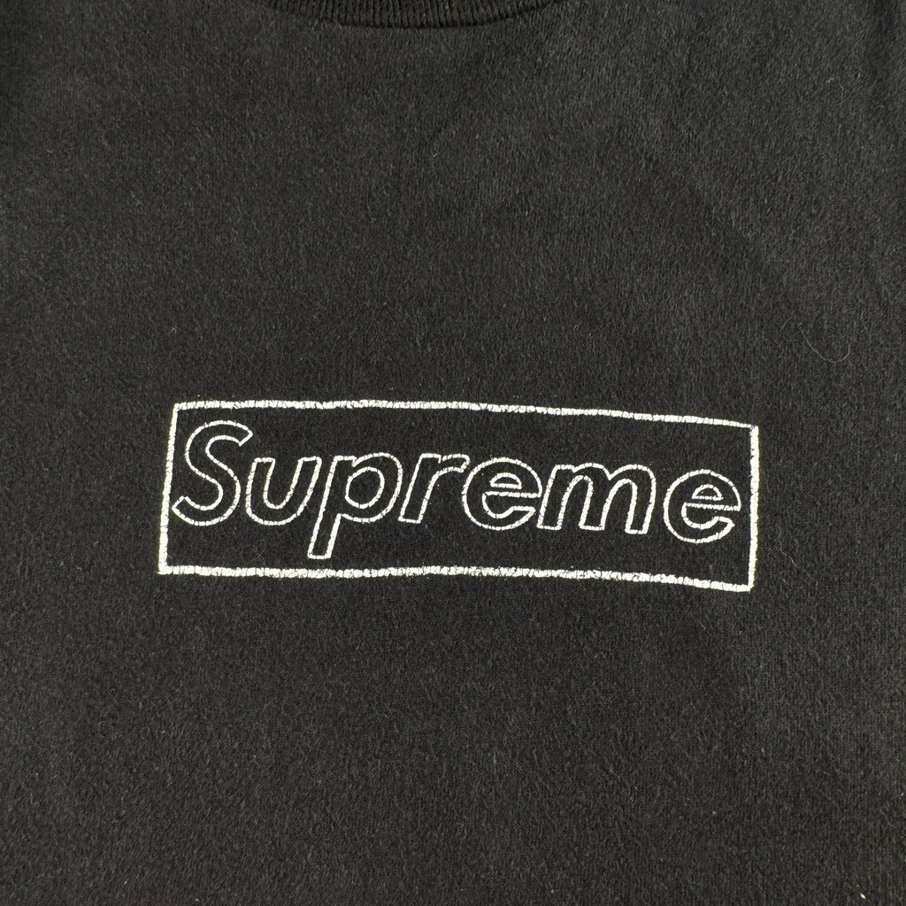 Supreme x Kaws Chalk Box Logo Black Tee (L)