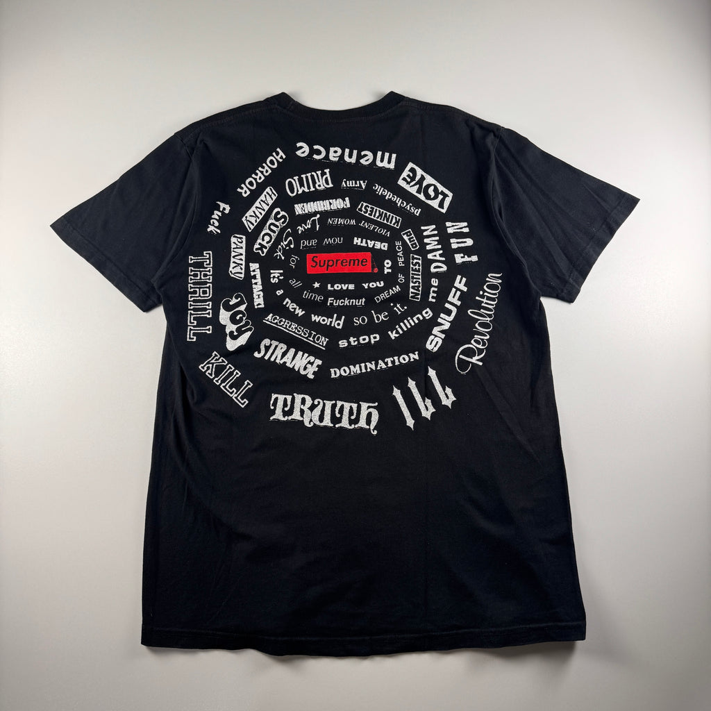 Supreme Spiral Black Tee (M)
