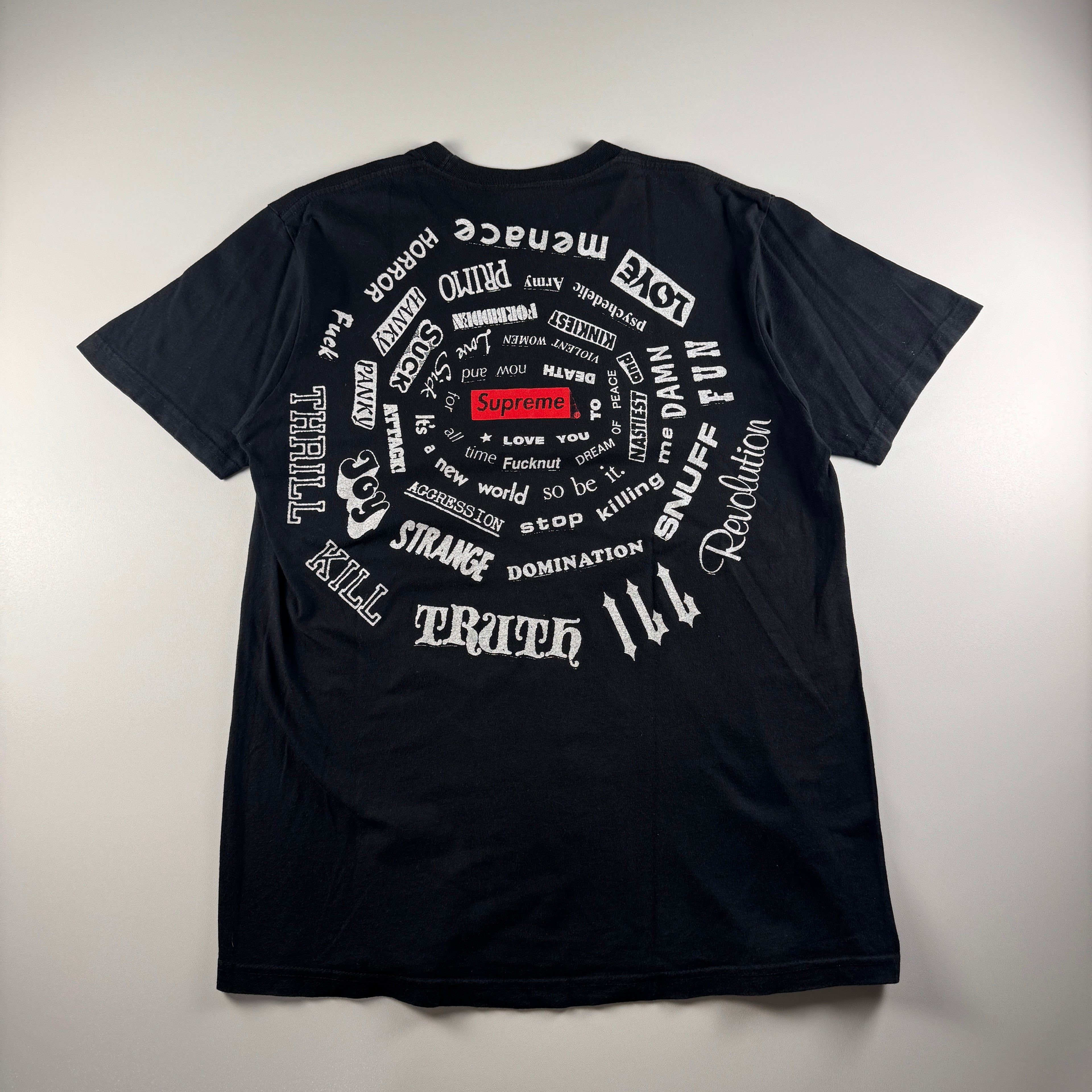Supreme Spiral Black Tee (M)
