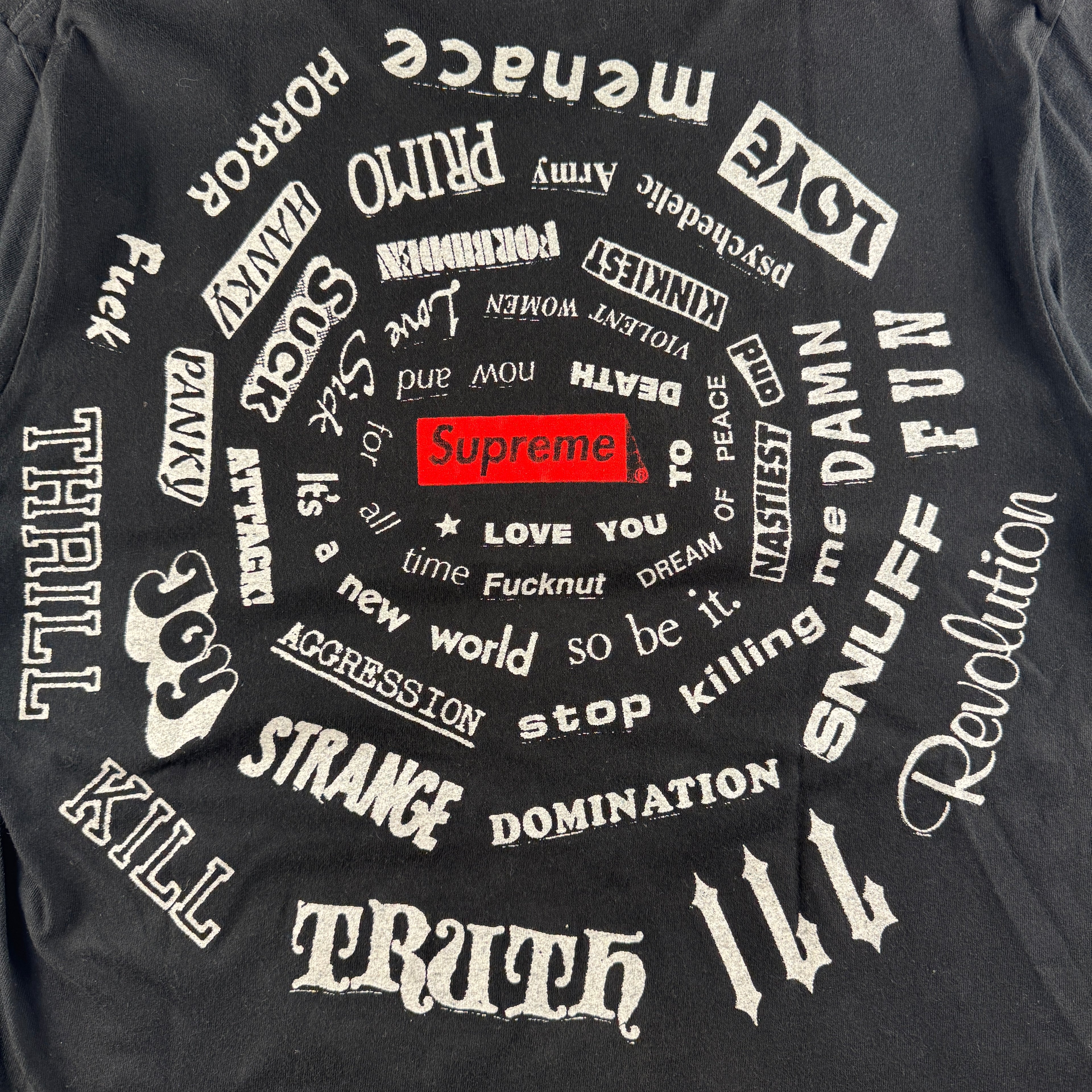 Supreme Spiral Black Tee (M)
