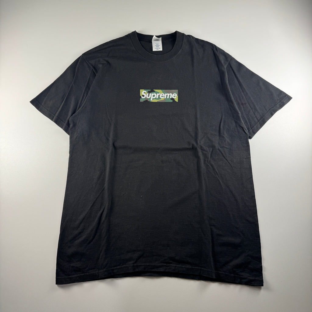 Supreme Camo Box Logo Black Tee (L)