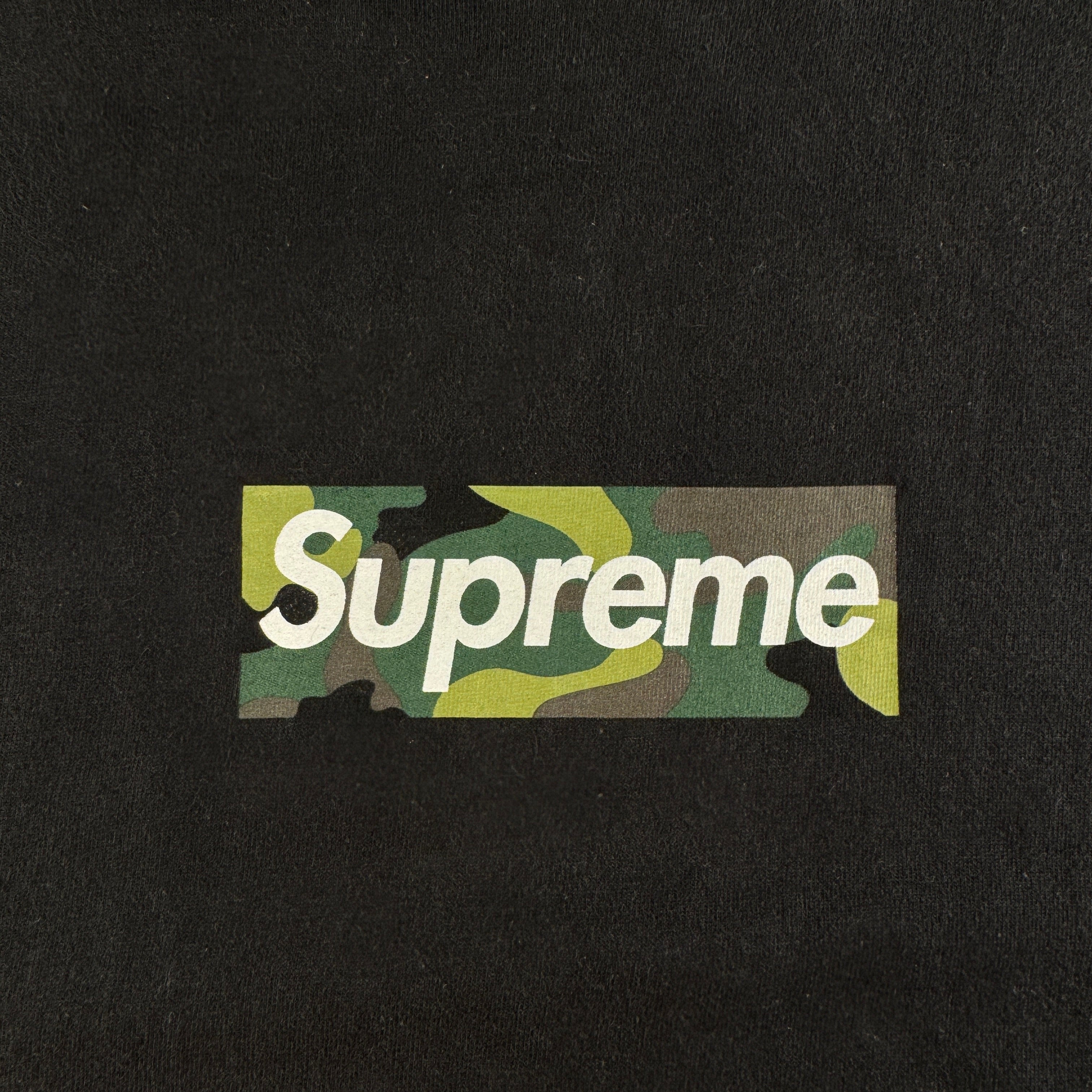 Supreme Camo Box Logo Black Tee (L)