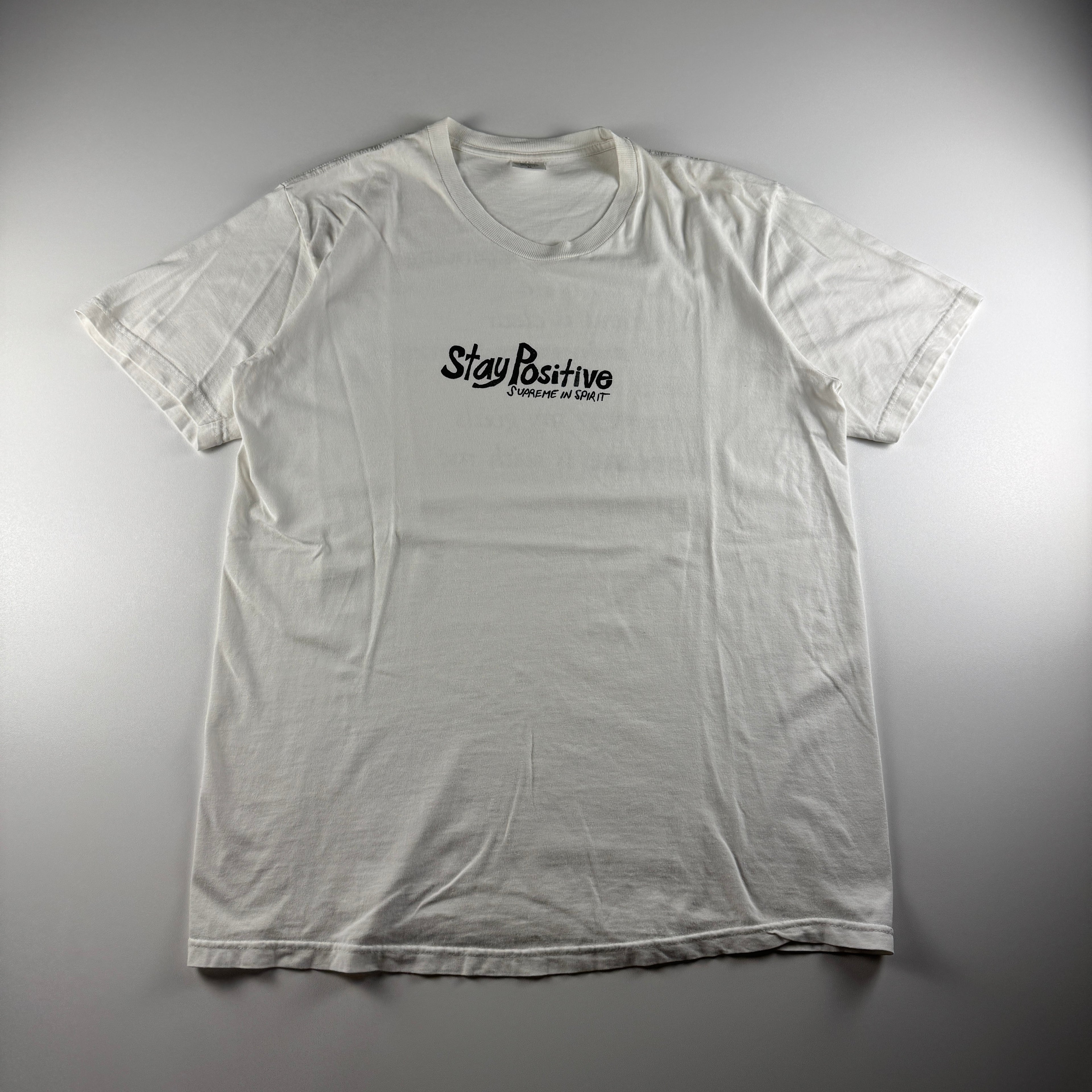 Supreme Stay Positive White Tee (M)
