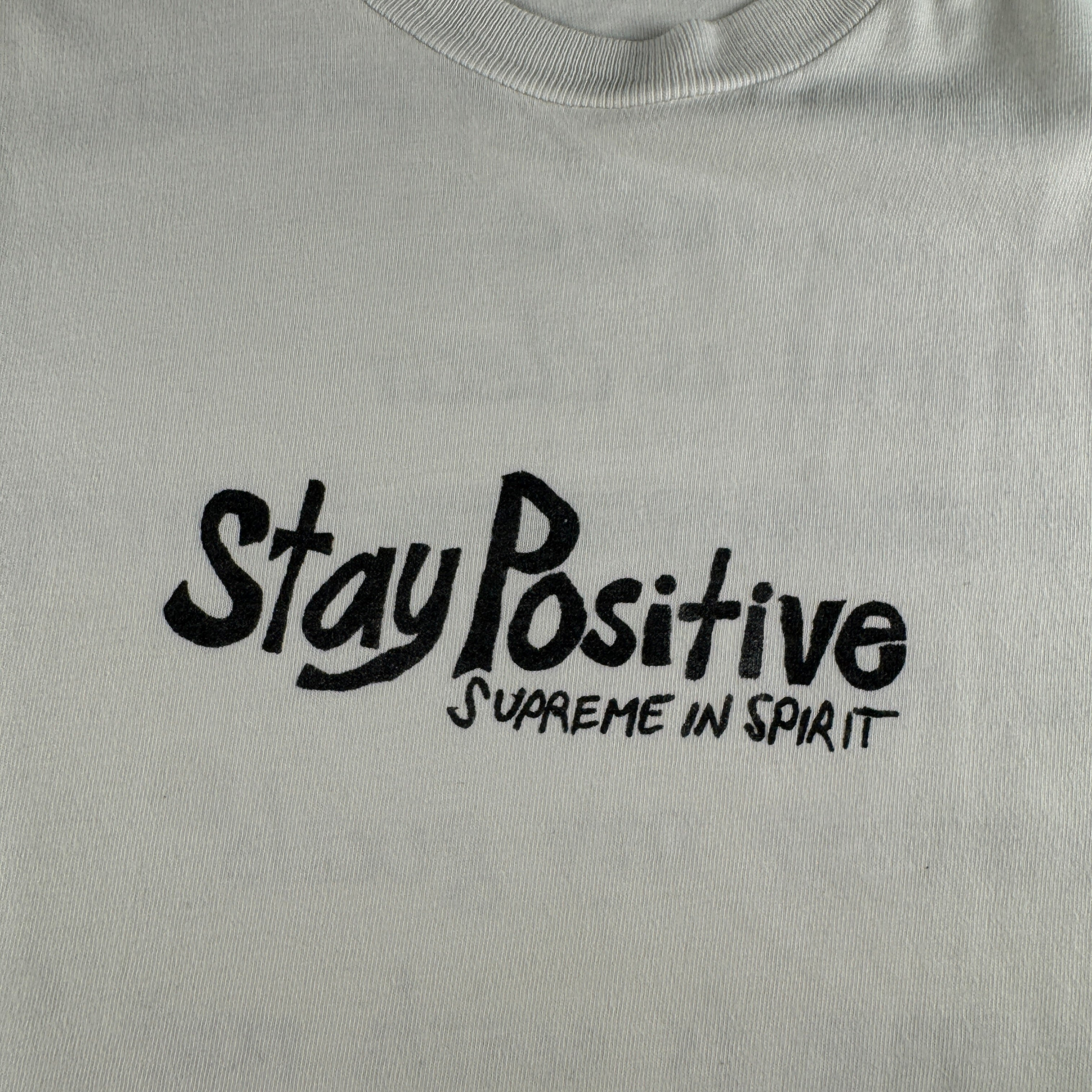 Supreme Stay Positive White Tee (M)