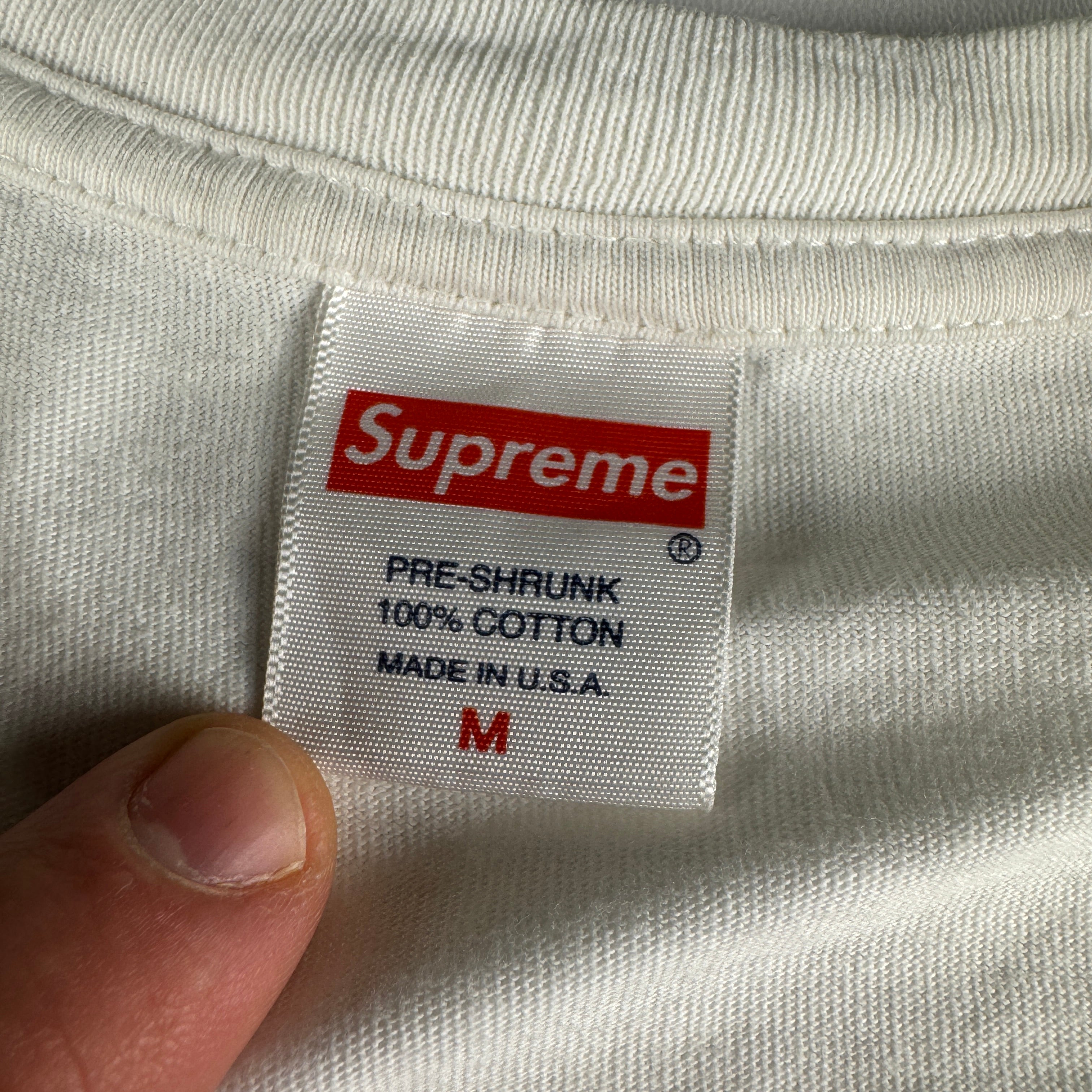 Supreme Stay Positive White Tee (M)