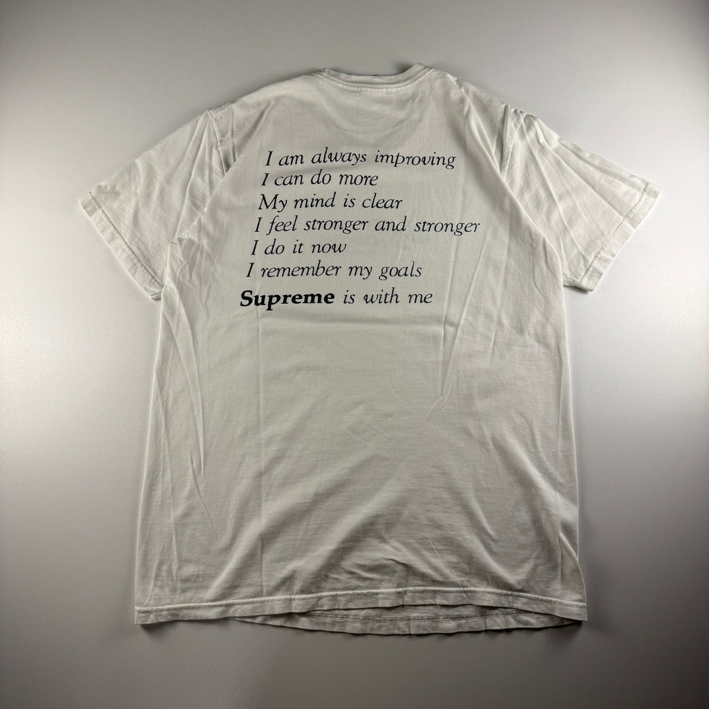 Supreme Stay Positive White Tee (M)