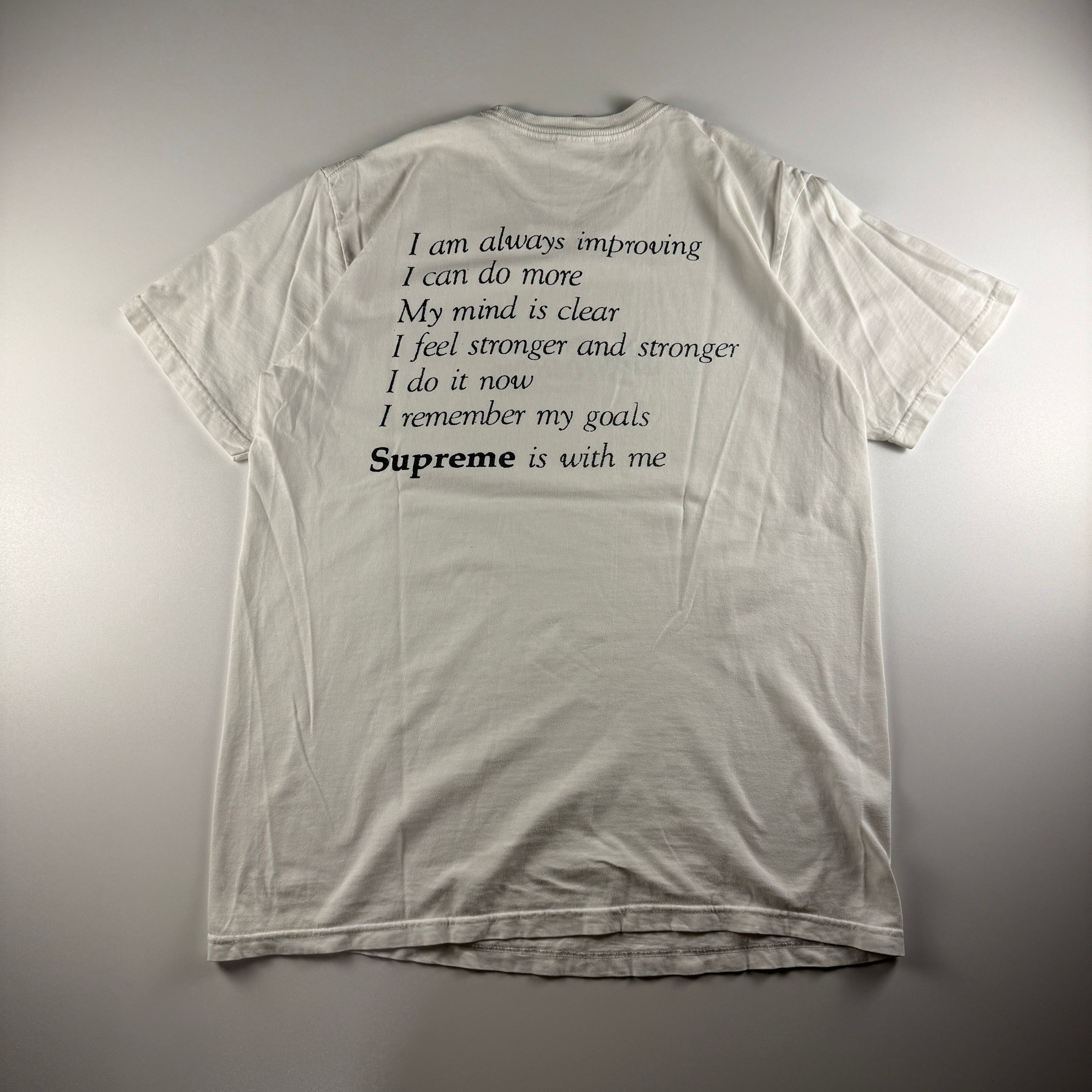 Supreme Stay Positive White Tee (M)