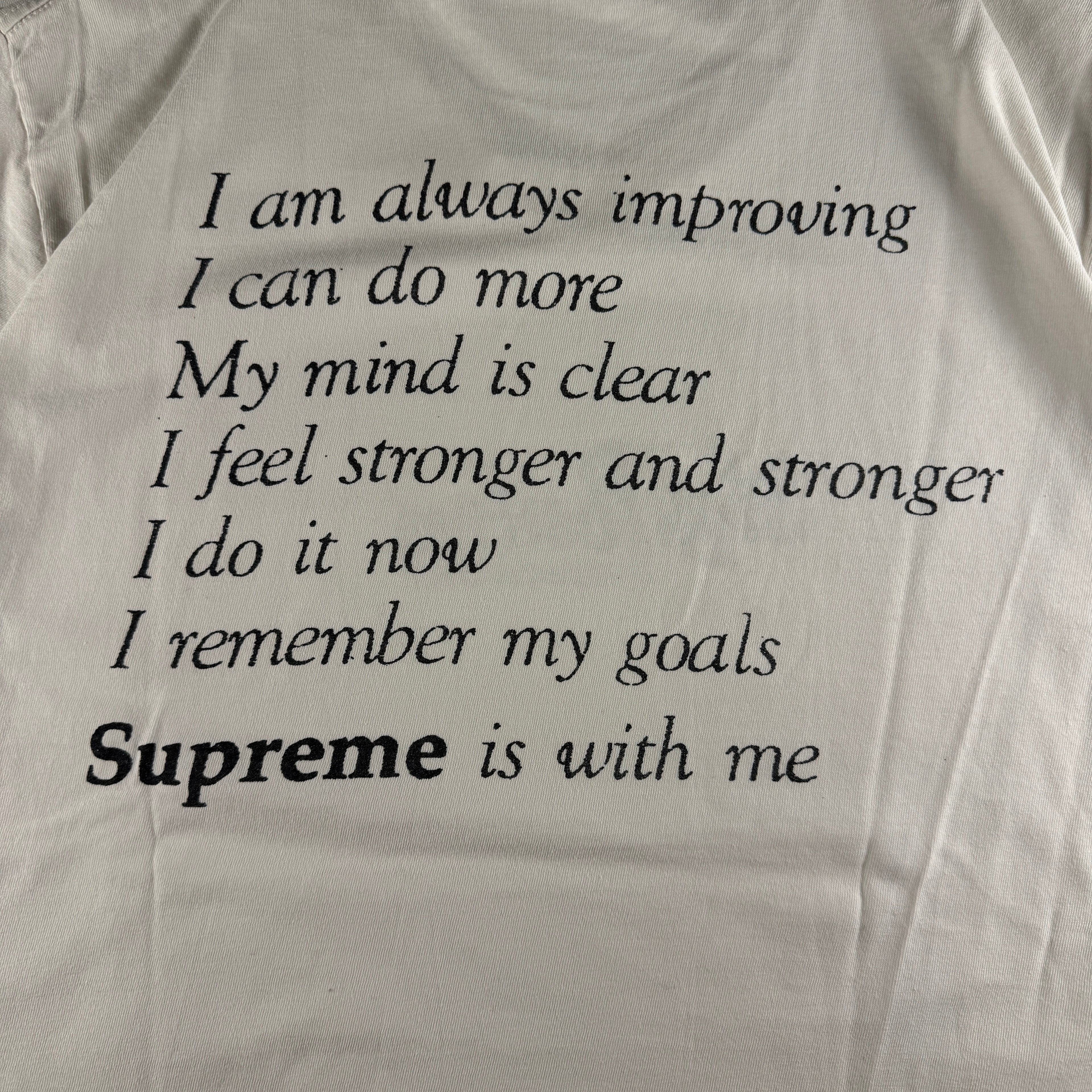 Supreme Stay Positive White Tee (M)
