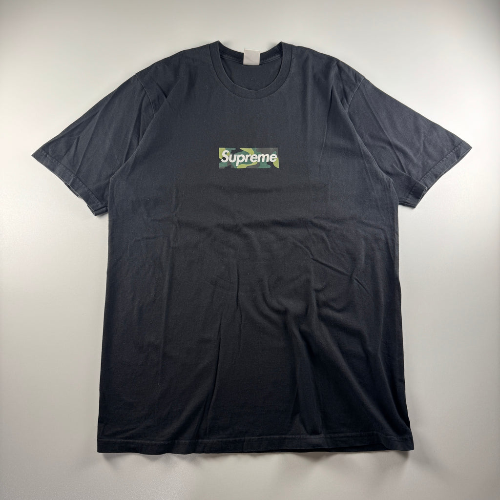 Supreme Camo Box Logo Black Tee (L)