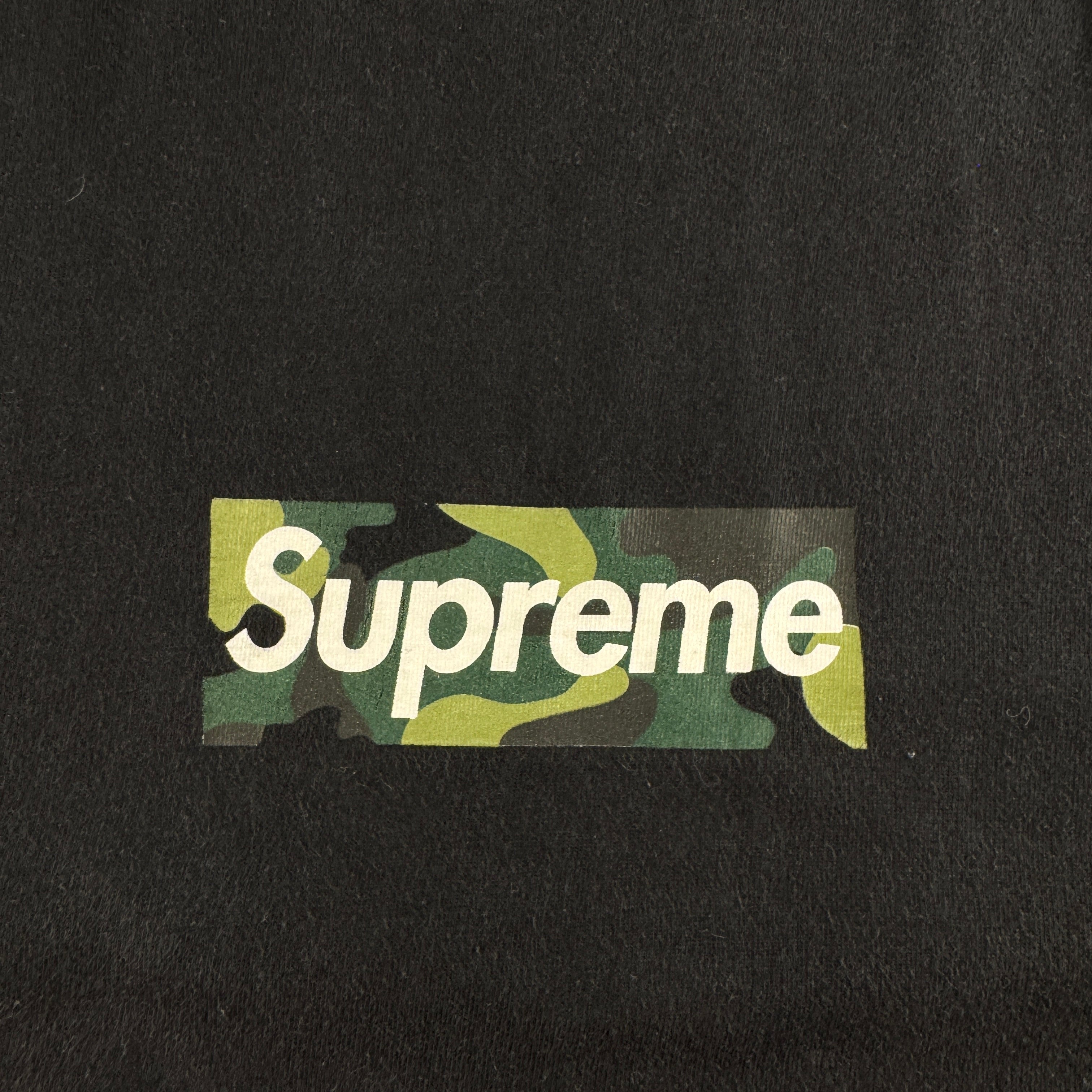 Supreme Camo Box Logo Black Tee (L)