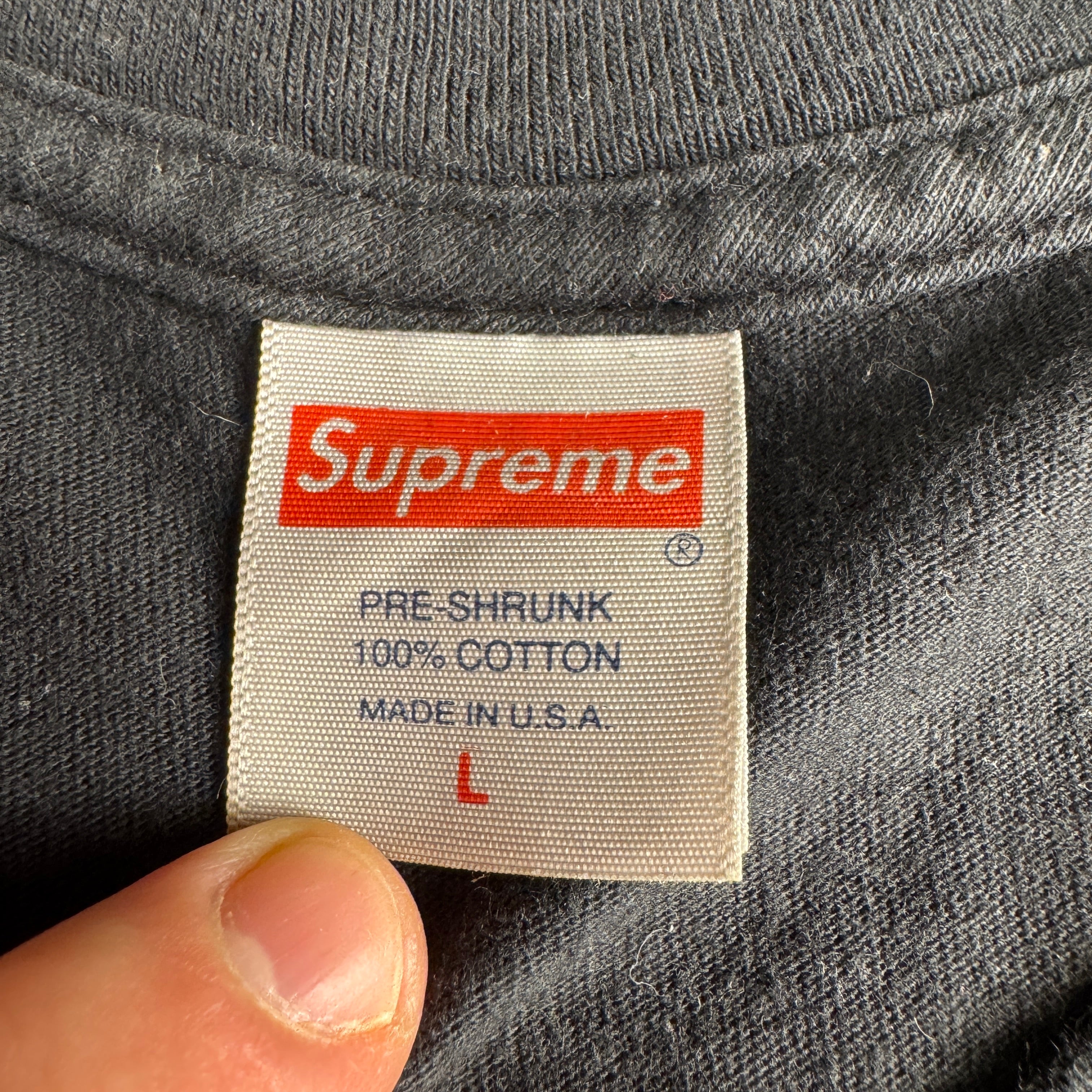 Supreme Camo Box Logo Black Tee (L)