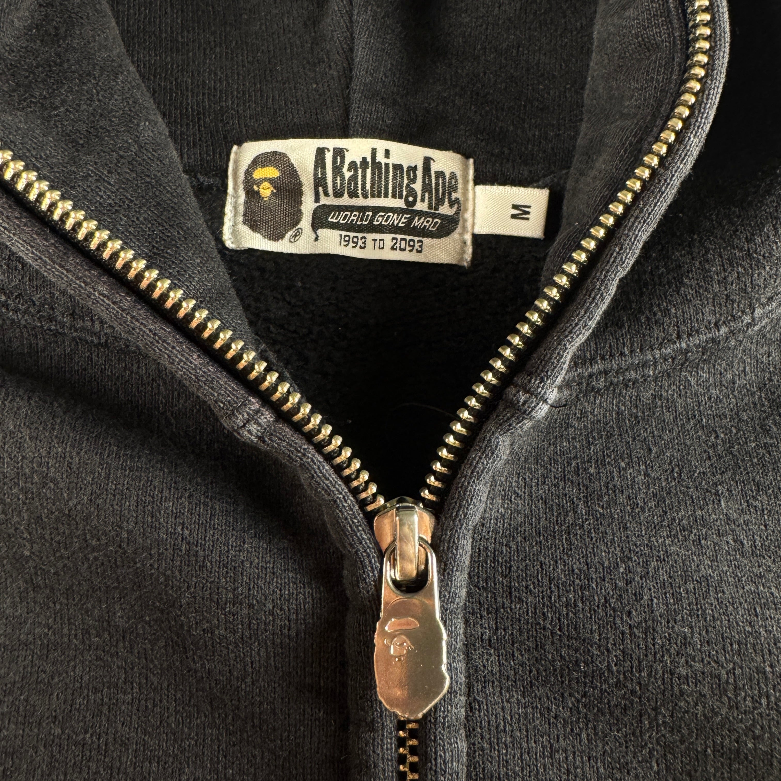 BAPE One Point Logo Black Full Zip Sweater (M)