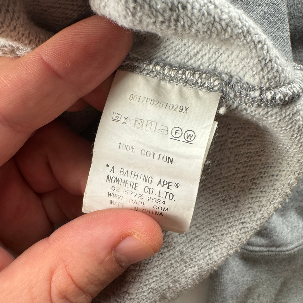 BAPE Logo Grey Full Zip Sweater (XL)