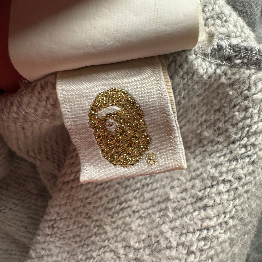 BAPE Logo Grey Full Zip Sweater (XL)