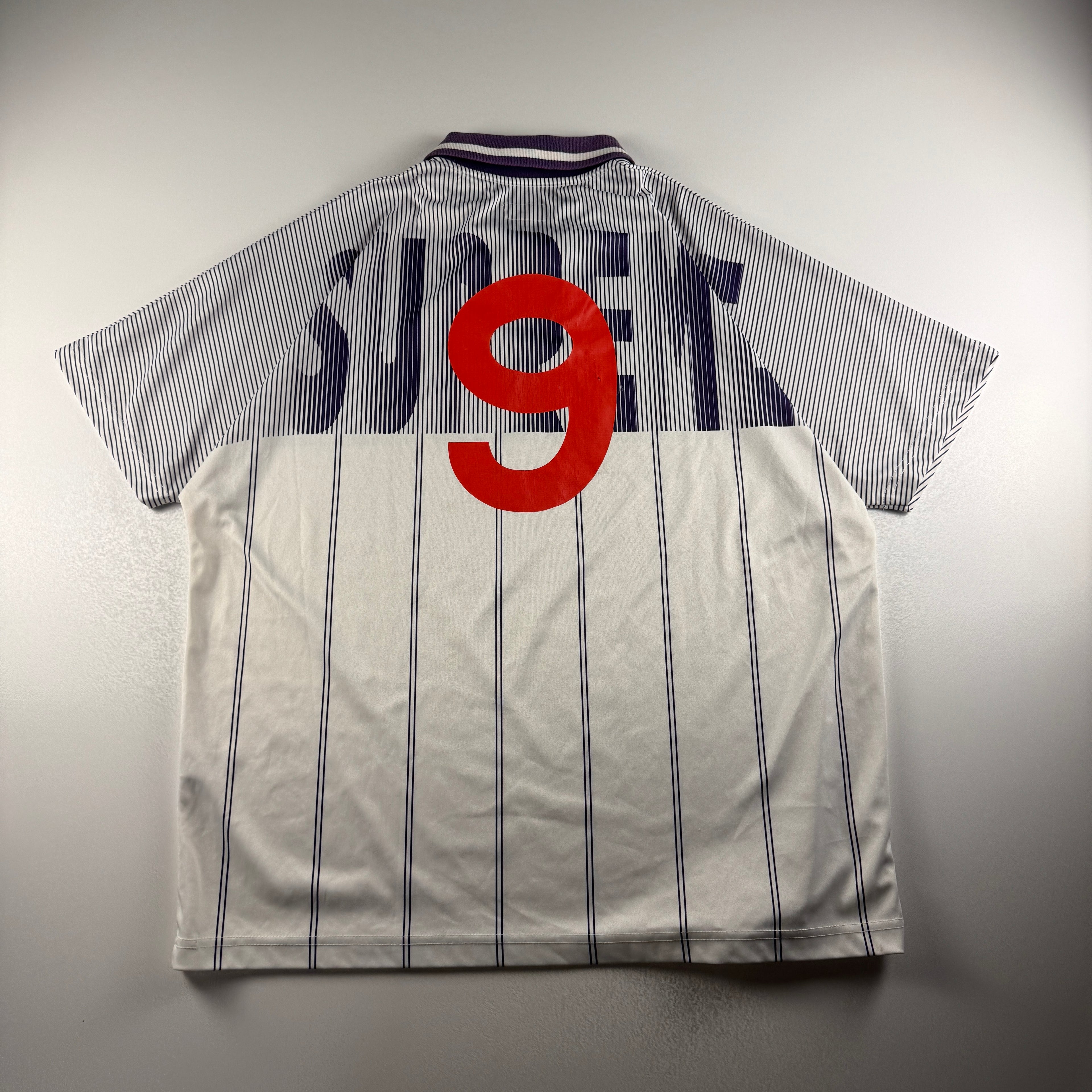 Supreme Striped Soccer Jersey White and Purple (L)
