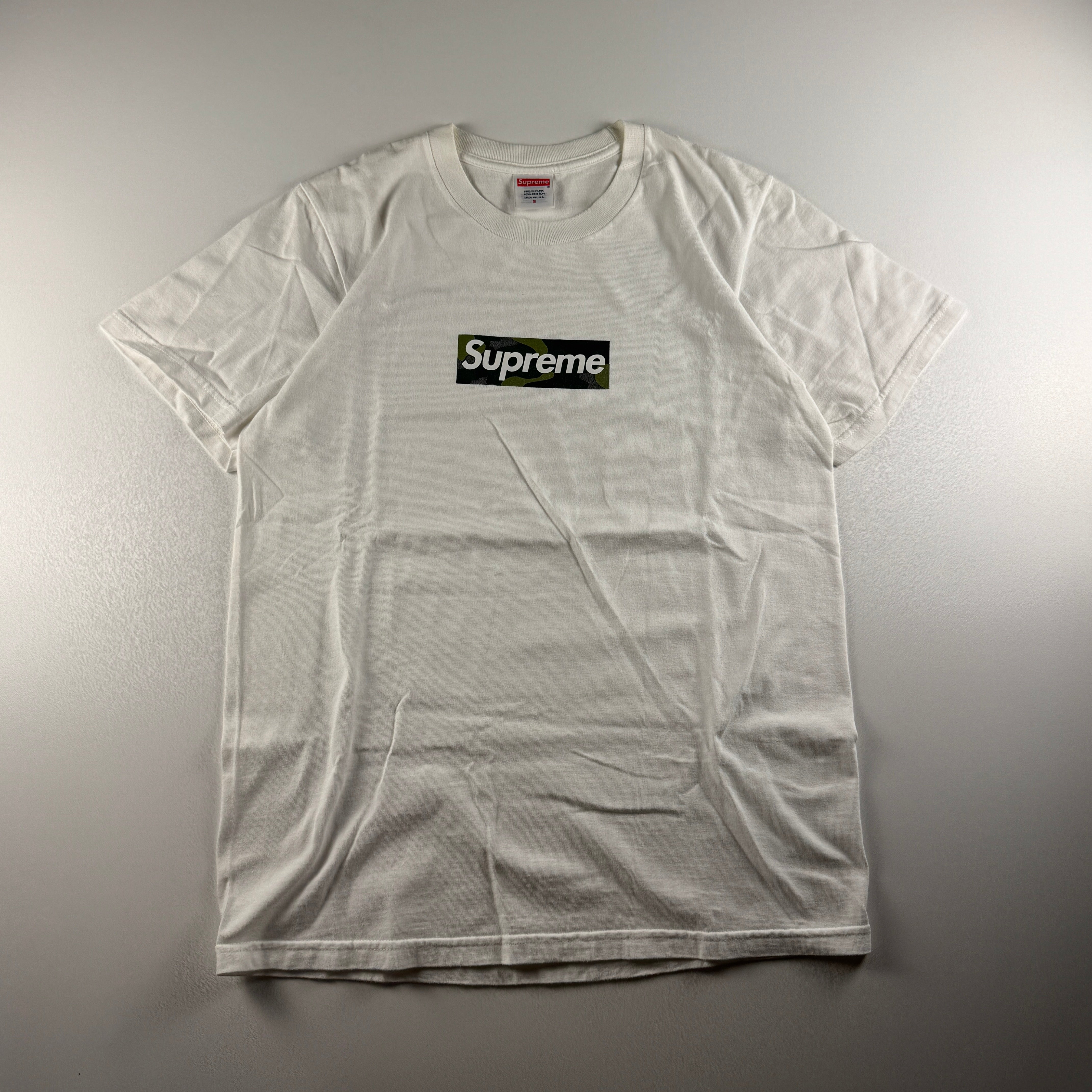 Supreme Camo Box Logo White Tee (S) – SUPERMARKETT
