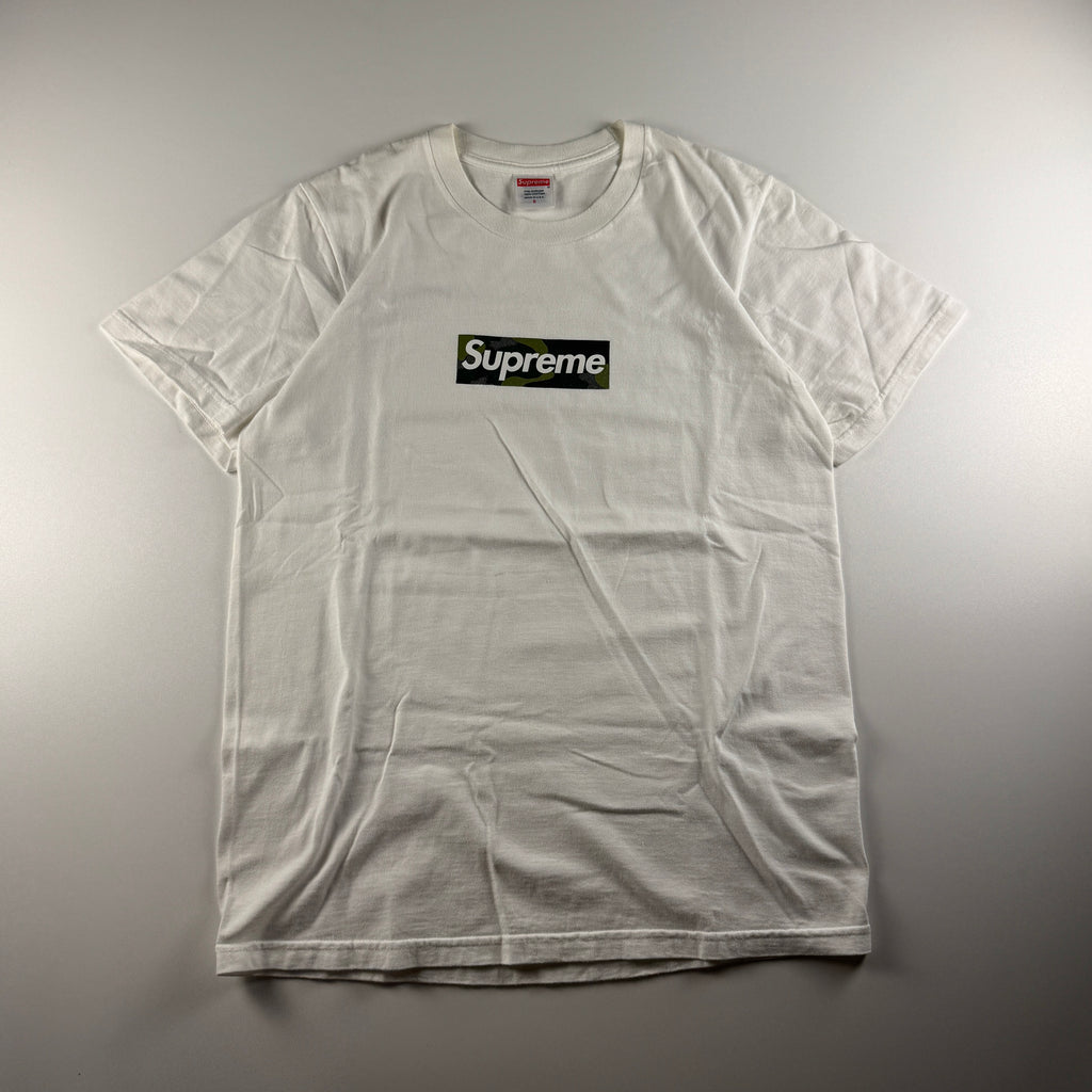 Supreme Camo Box Logo White Tee (S)