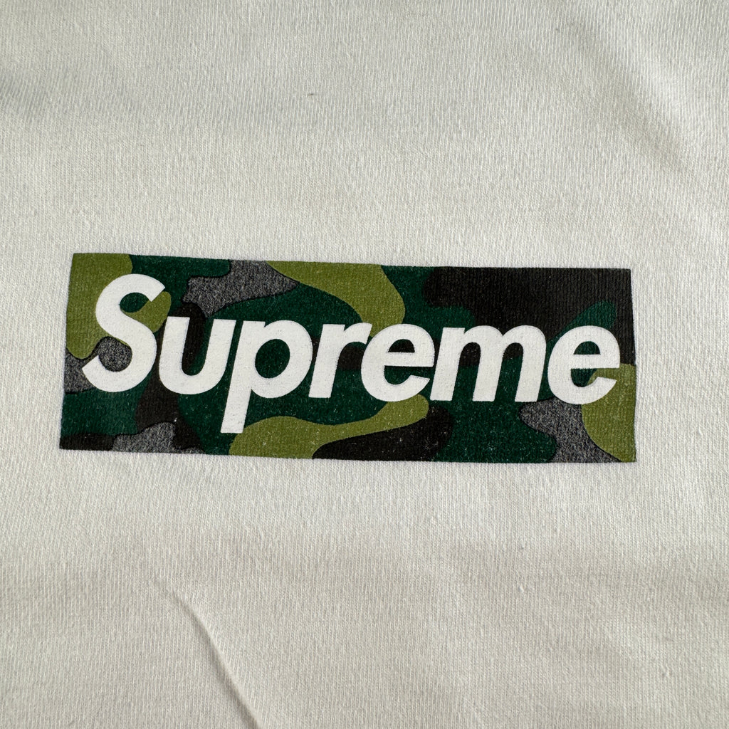 Supreme Camo Box Logo White Tee (S)