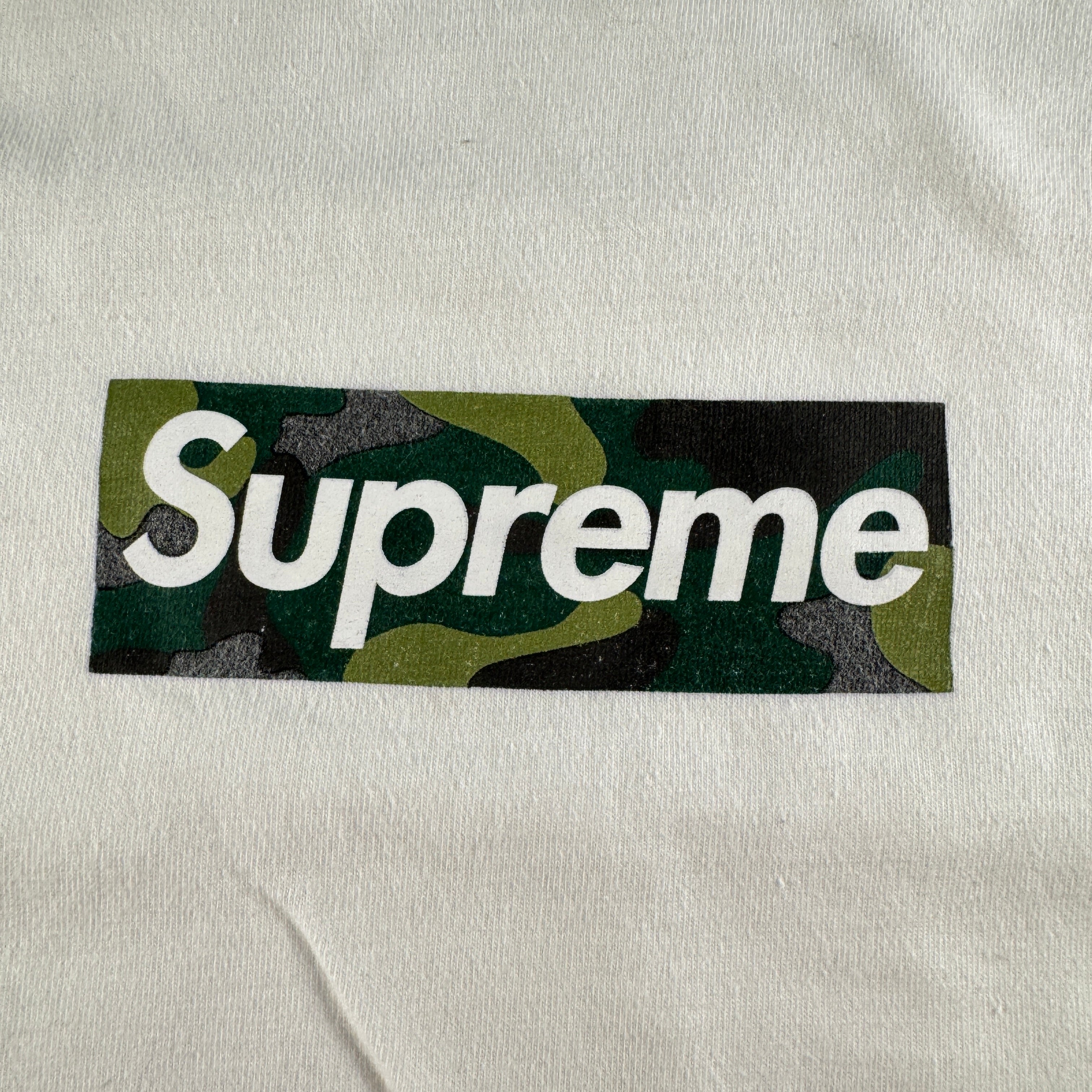 Supreme Camo Box Logo White Tee (S)