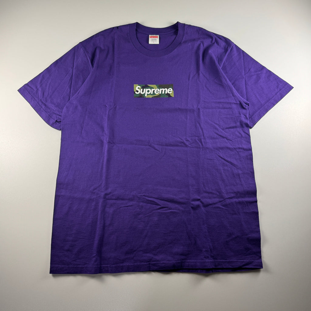 Supreme Camo Box Logo Purple Tee (L)