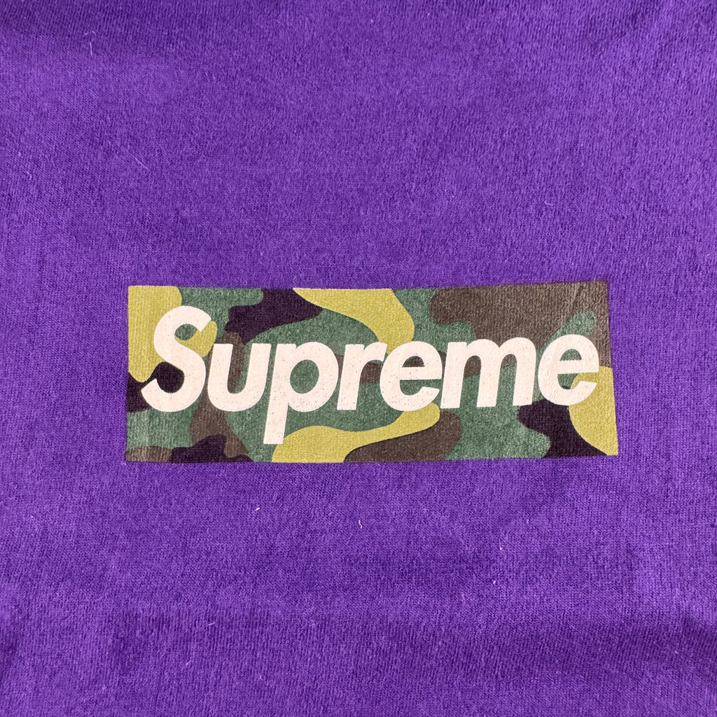 Supreme Camo Box Logo Purple Tee (L)