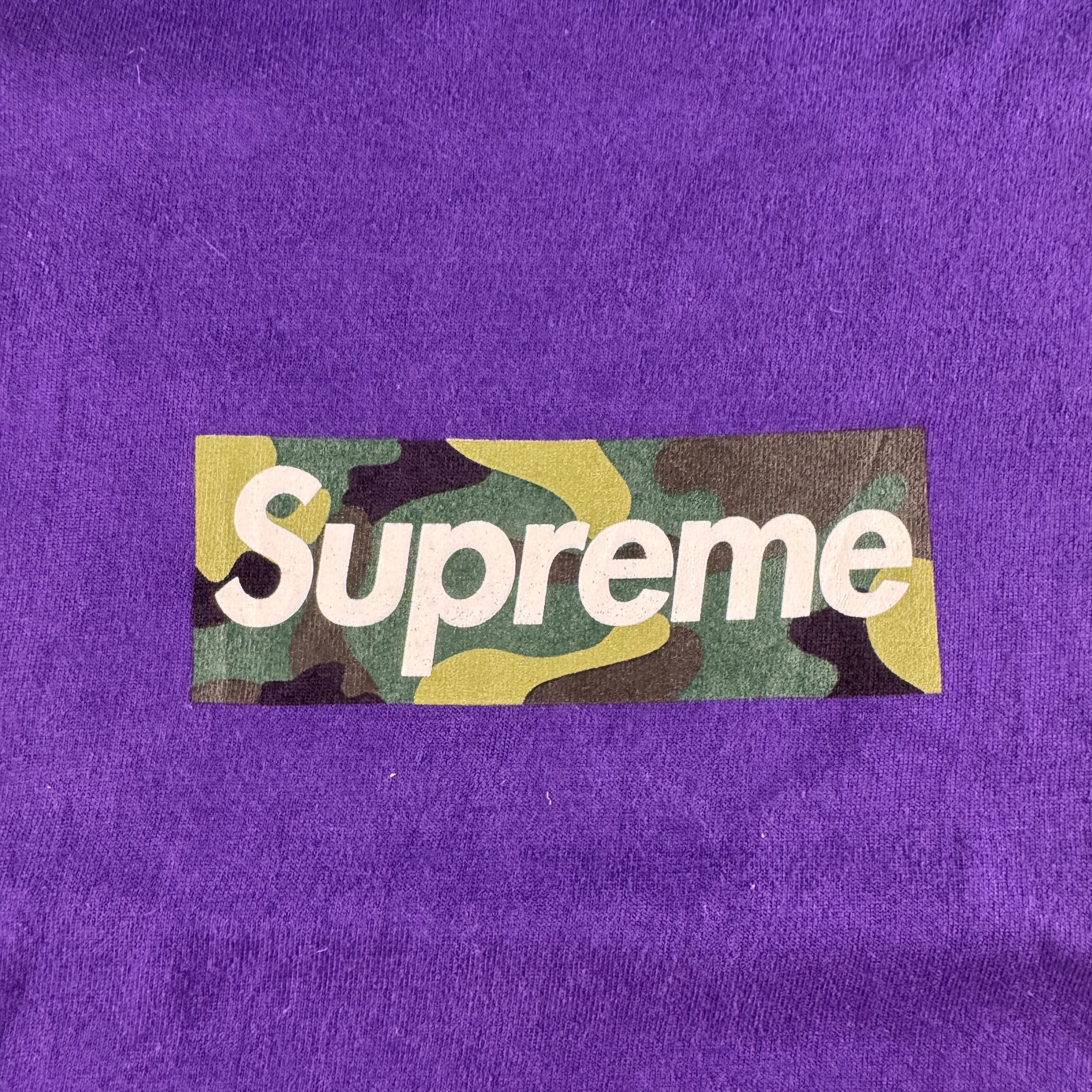 Supreme Camo Box Logo Purple Tee (L)