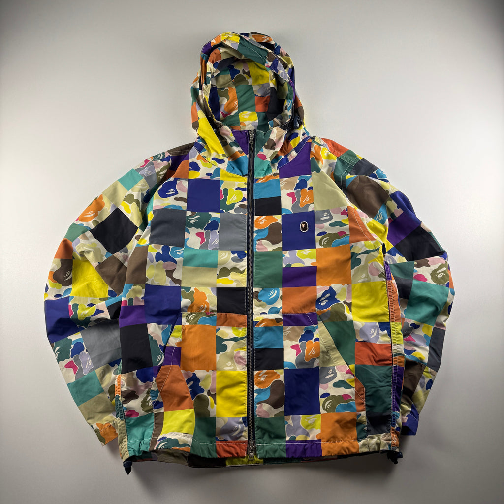 BAPE Multi Camo Patchwork Rain Jacket (M)