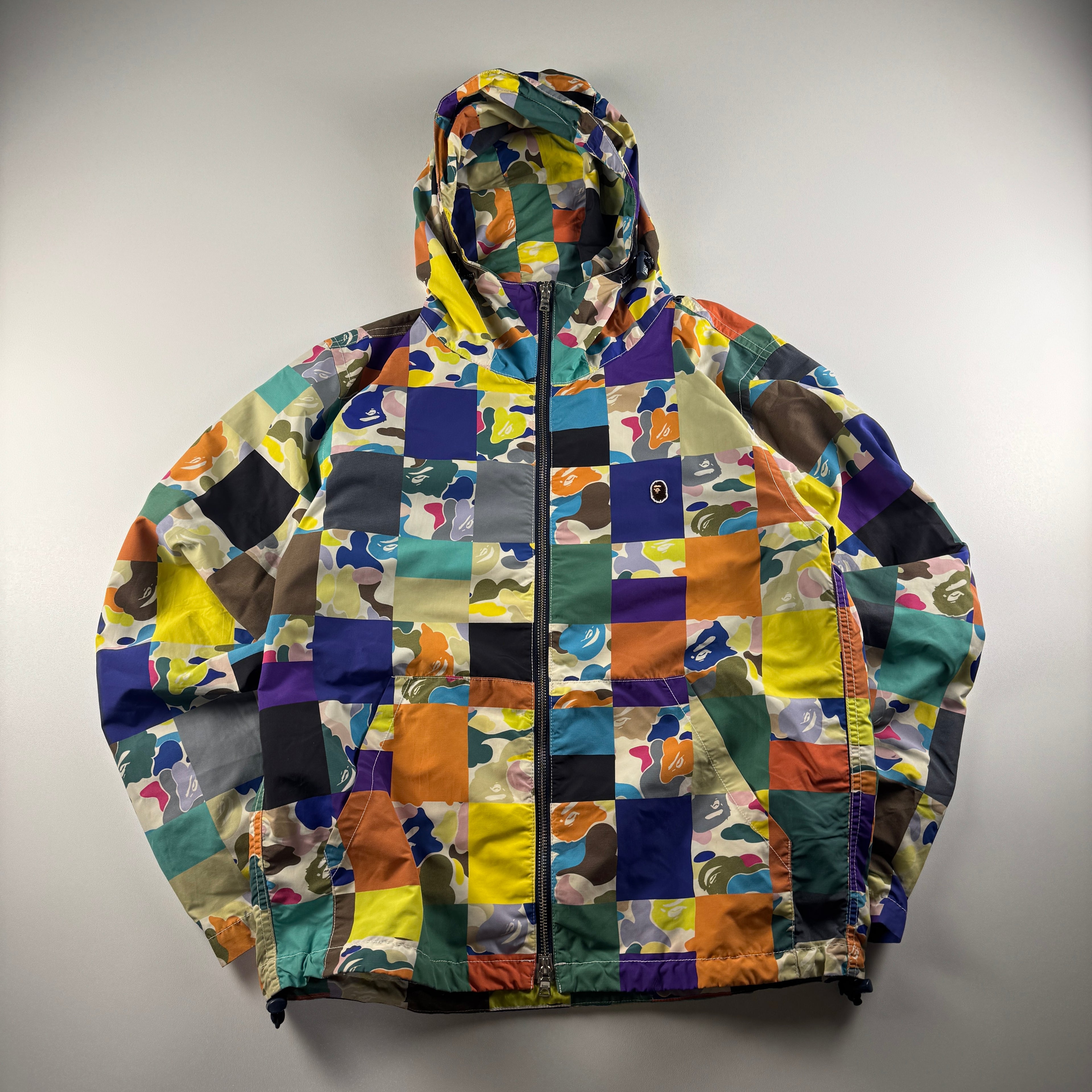 BAPE Multi Camo Patchwork Rain Jacket (M)