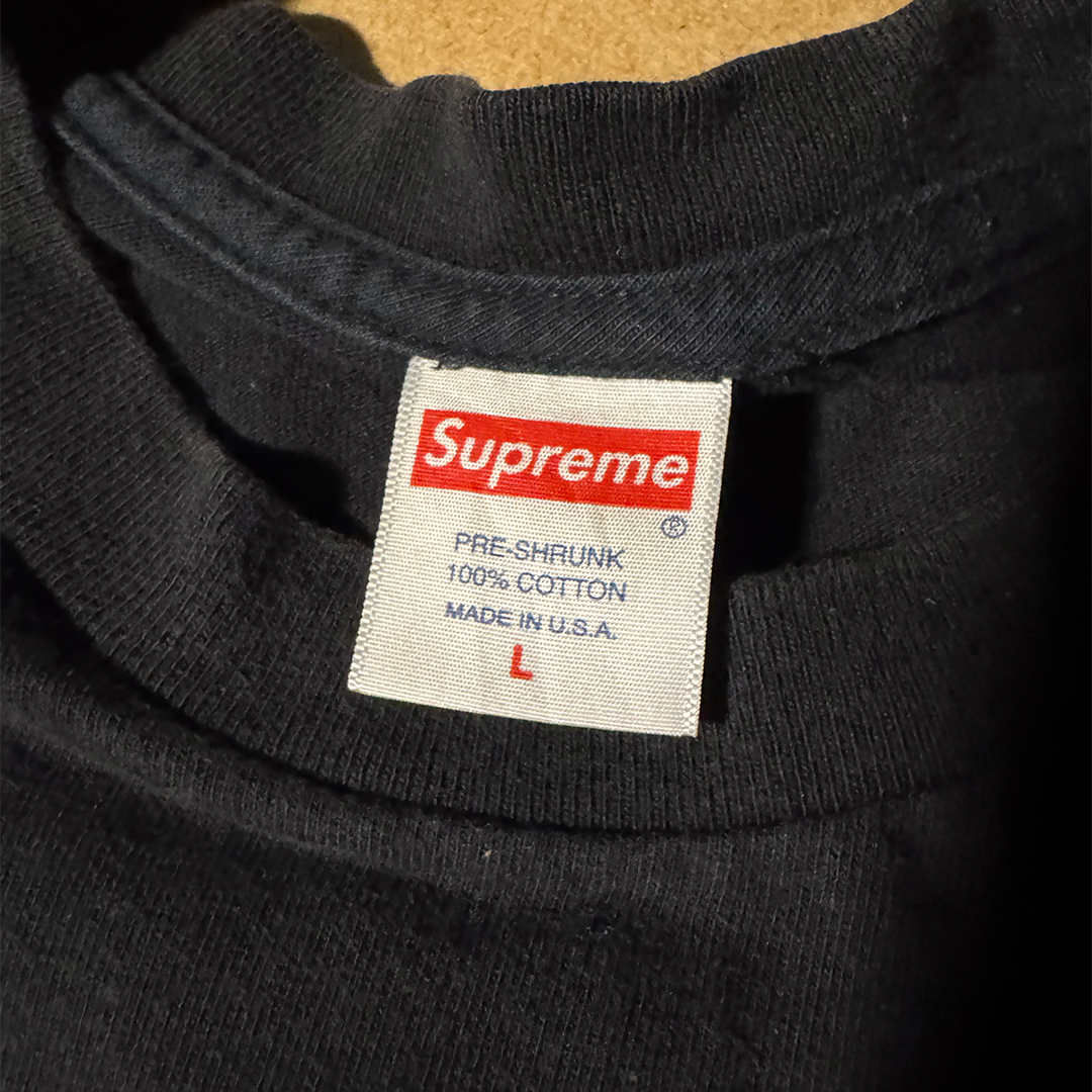 Supreme x Mike Kelley Hiding From Indians Black Tee (L)