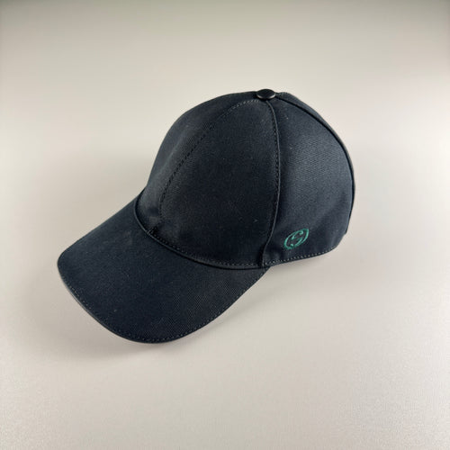 Gucci Small GG Embroidery Black Cap (S)