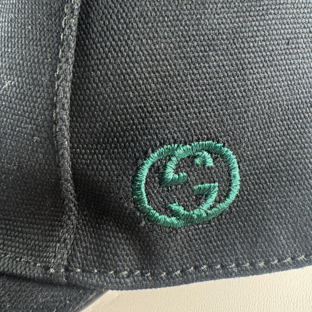 Gucci Small GG Embroidery Black Cap (S)