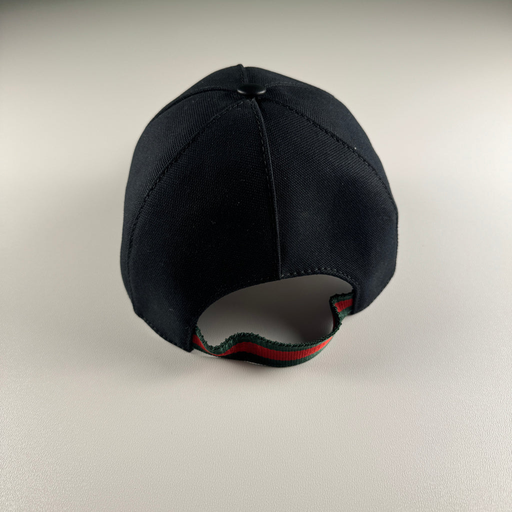 Gucci Small GG Embroidery Black Cap (S)