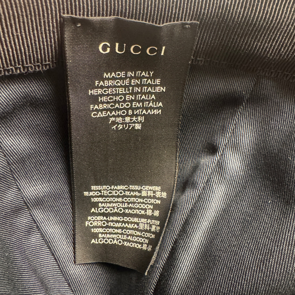 Gucci Small GG Embroidery Black Cap (S)