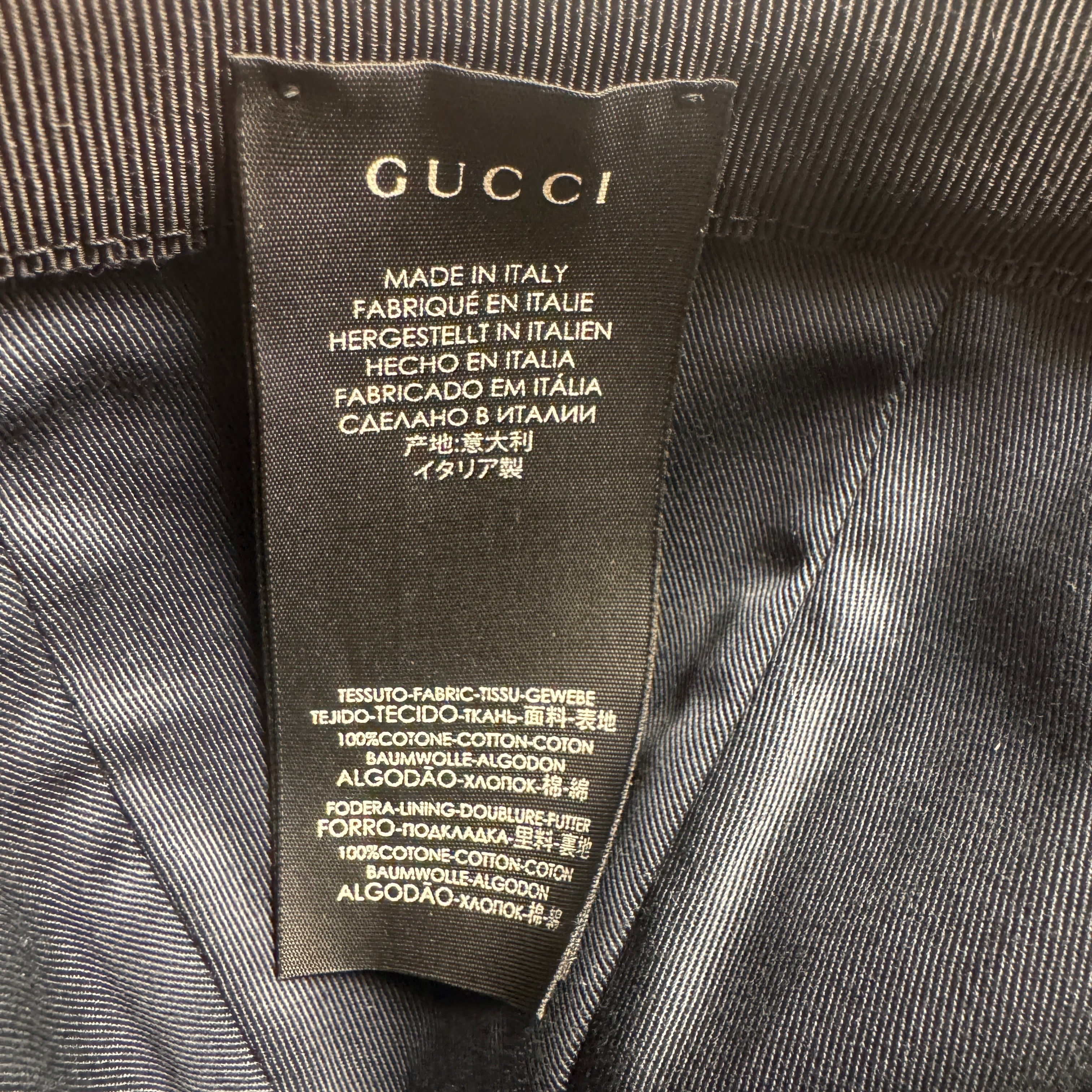 Gucci Small GG Embroidery Black Cap (S)